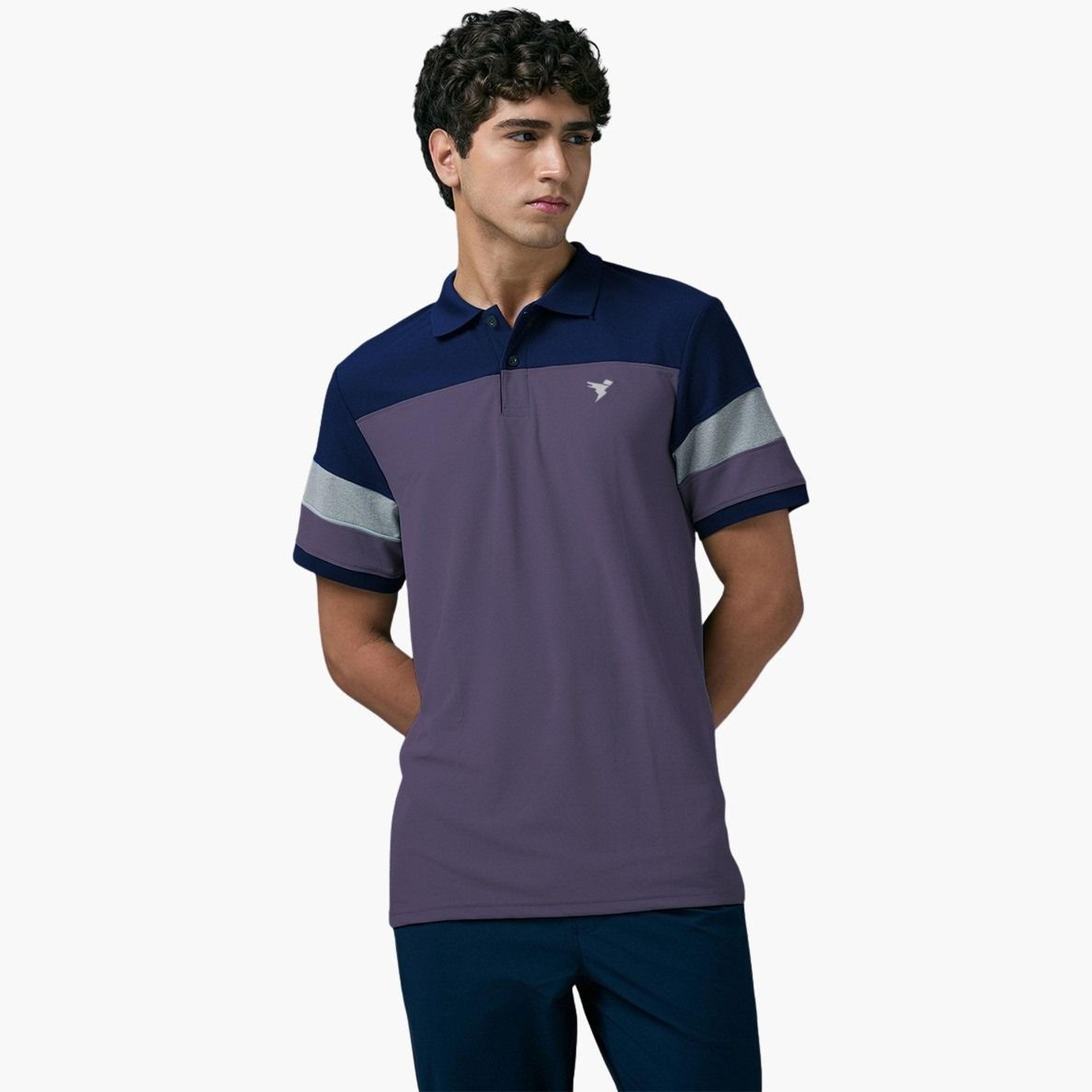 Technosport Men Slim Fit Color Block Pique Polo-men-clothing-tshirtsandpolos-polos-image-1