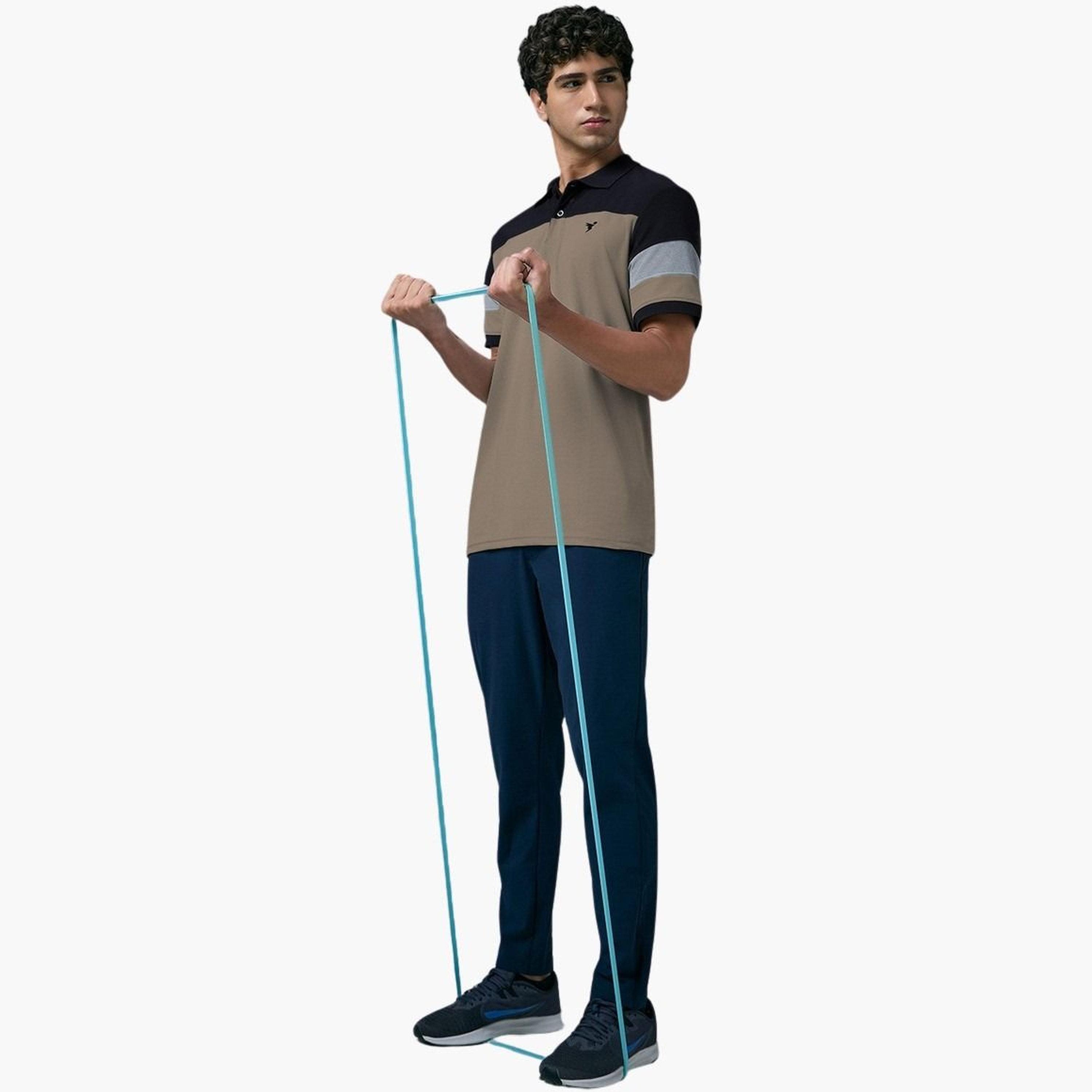 تيكنو سبورت - قميص بولو بيكيه رجالي تصميم نحيف بألوان متباينة-men-clothing-tshirtsandpolos-polos-image-5