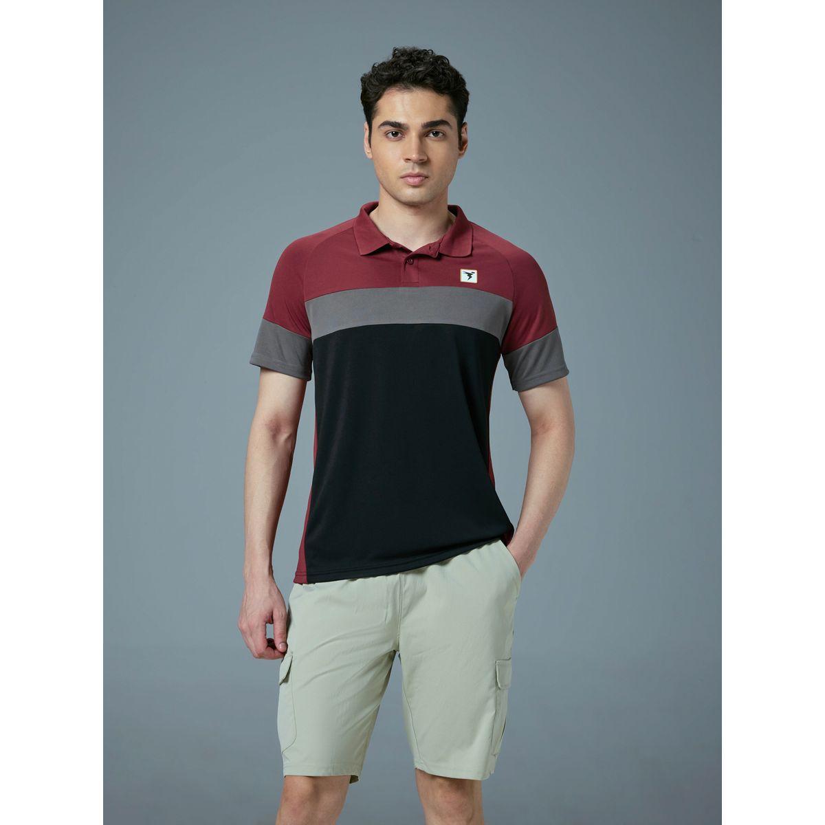 Technosport Color Block Short Sleeve Slim Fit Polo T-Shirt-men-clothing-tshirtsandpolos-tshirts-image-1