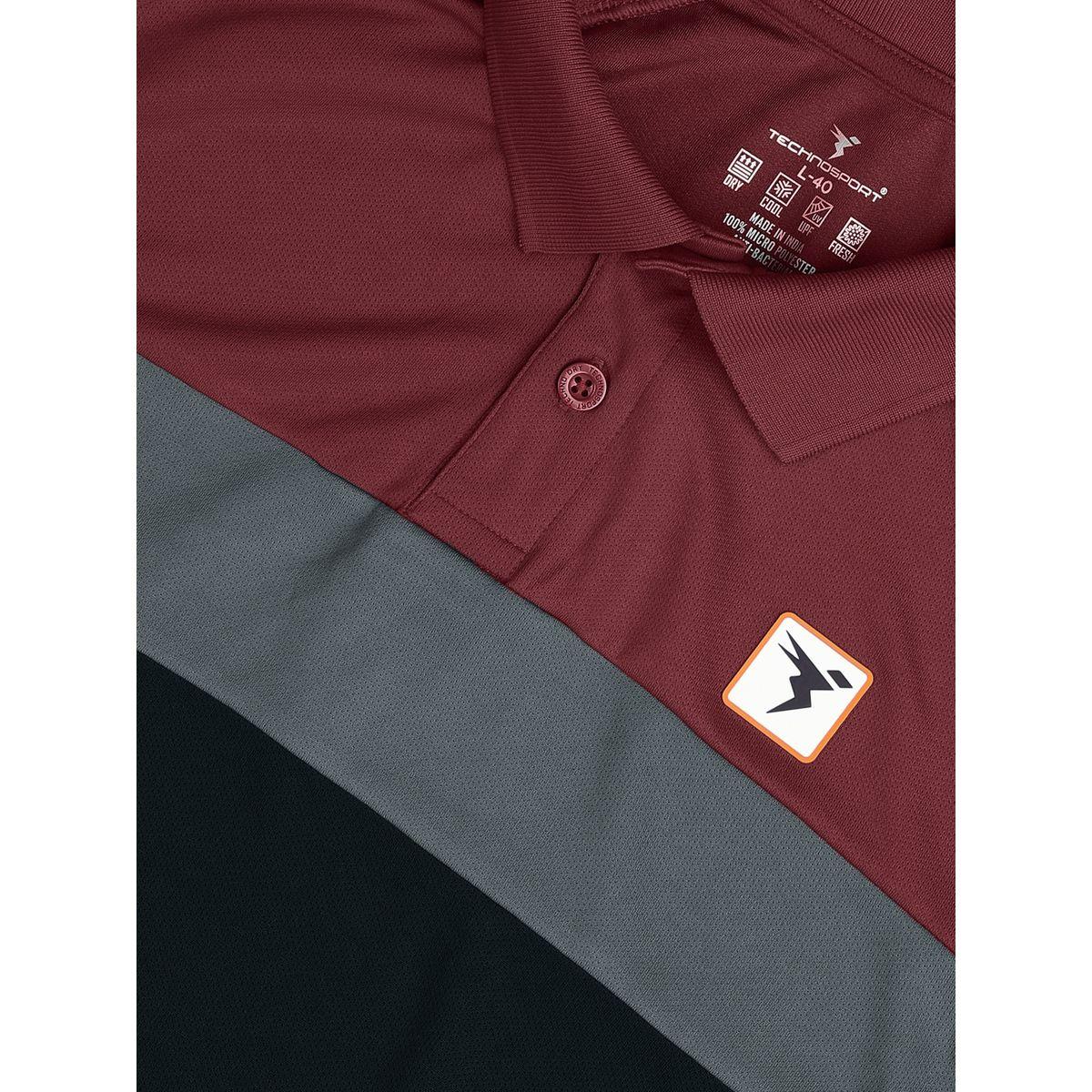 Technosport Color Block Short Sleeve Slim Fit Polo T-Shirt-men-clothing-tshirtsandpolos-tshirts-image-5