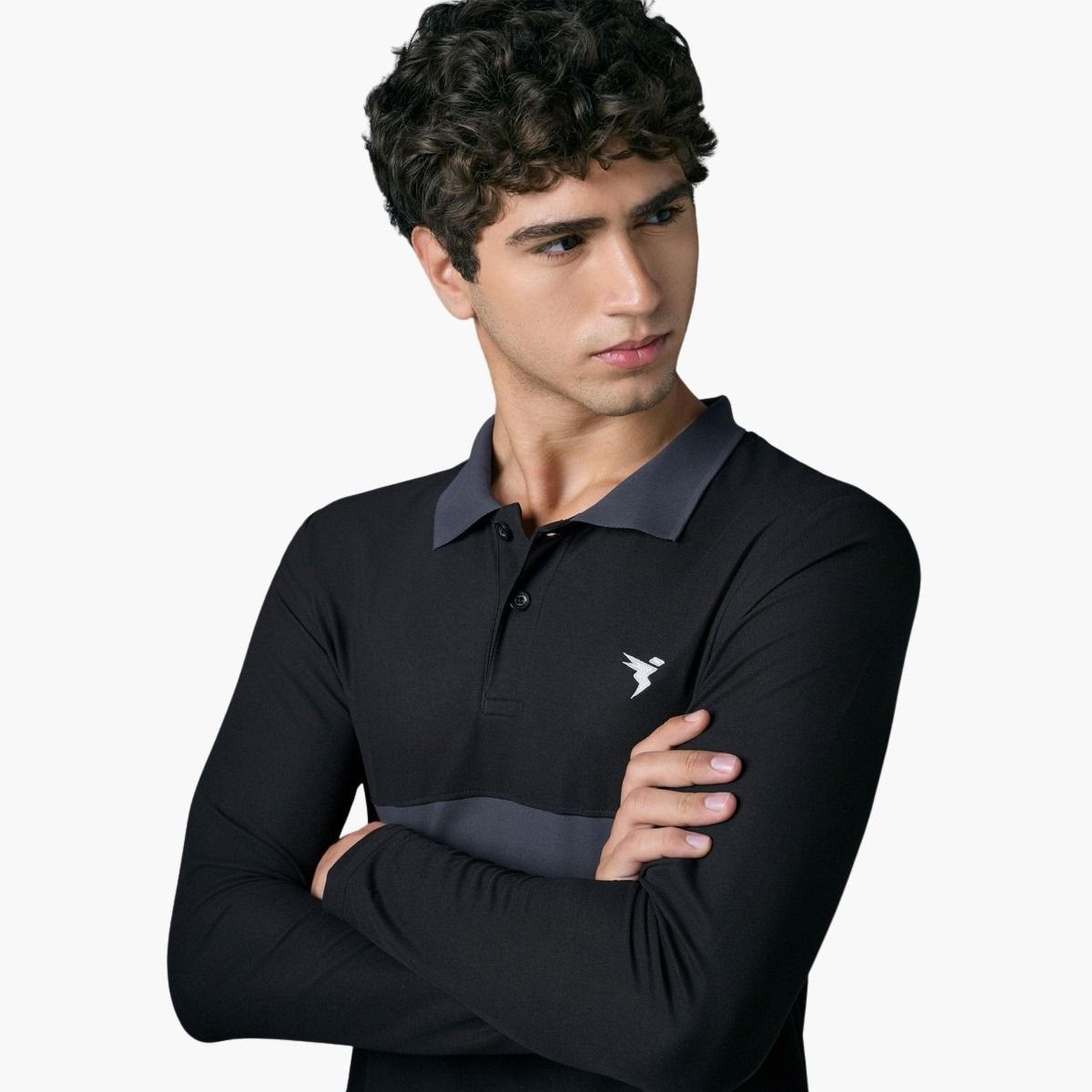 Technosport Men Slim Fit Contrast Panel Polo-men-clothing-tshirtsandpolos-polos-image-2