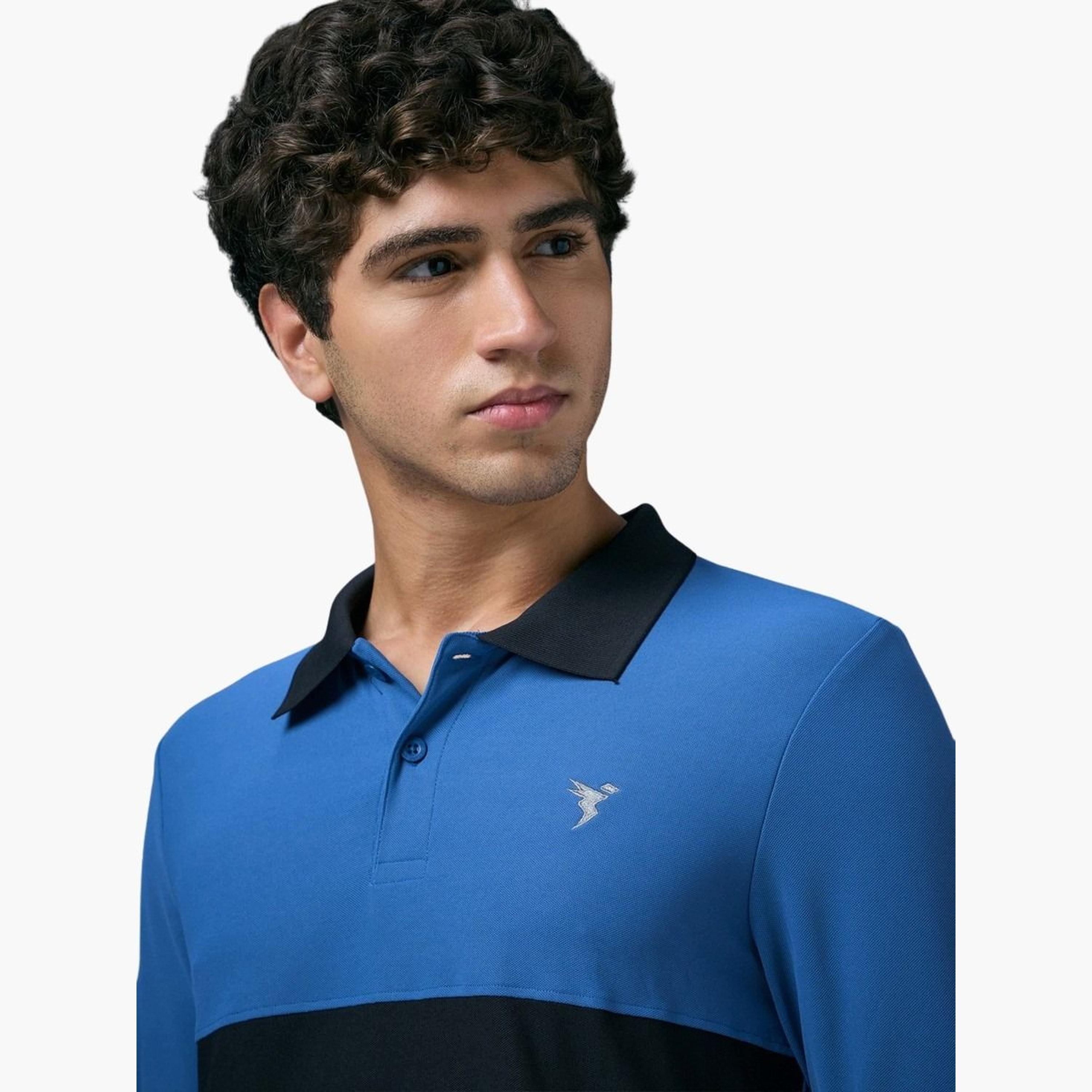 تيكنو سبورت - قميص بولو رجالي بقصة ضيقة ولوحة متباينة-men-clothing-tshirtsandpolos-polos-image-3