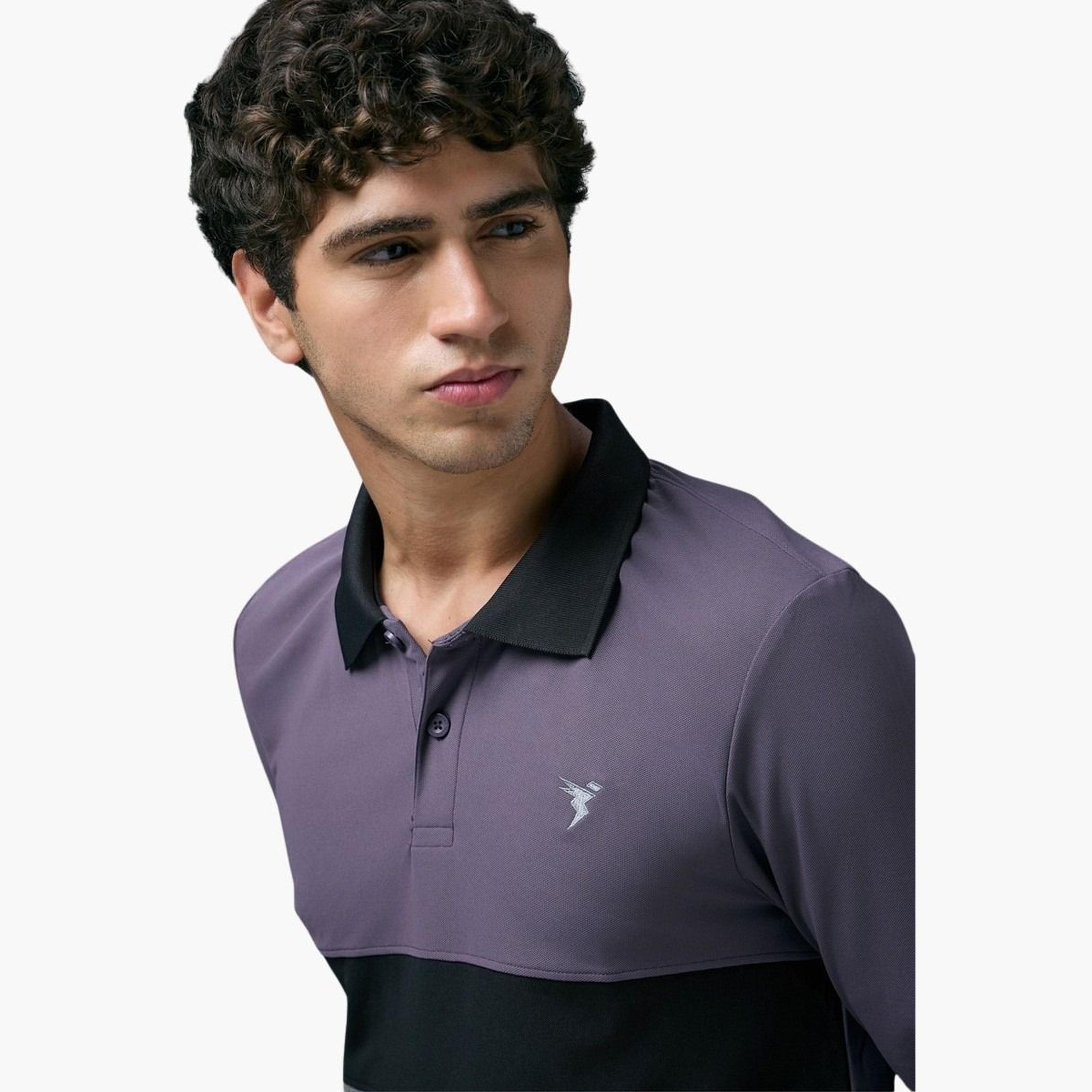 Technosport Men Slim Fit Contrast Panel Polo-men-clothing-tshirtsandpolos-polos-image-3