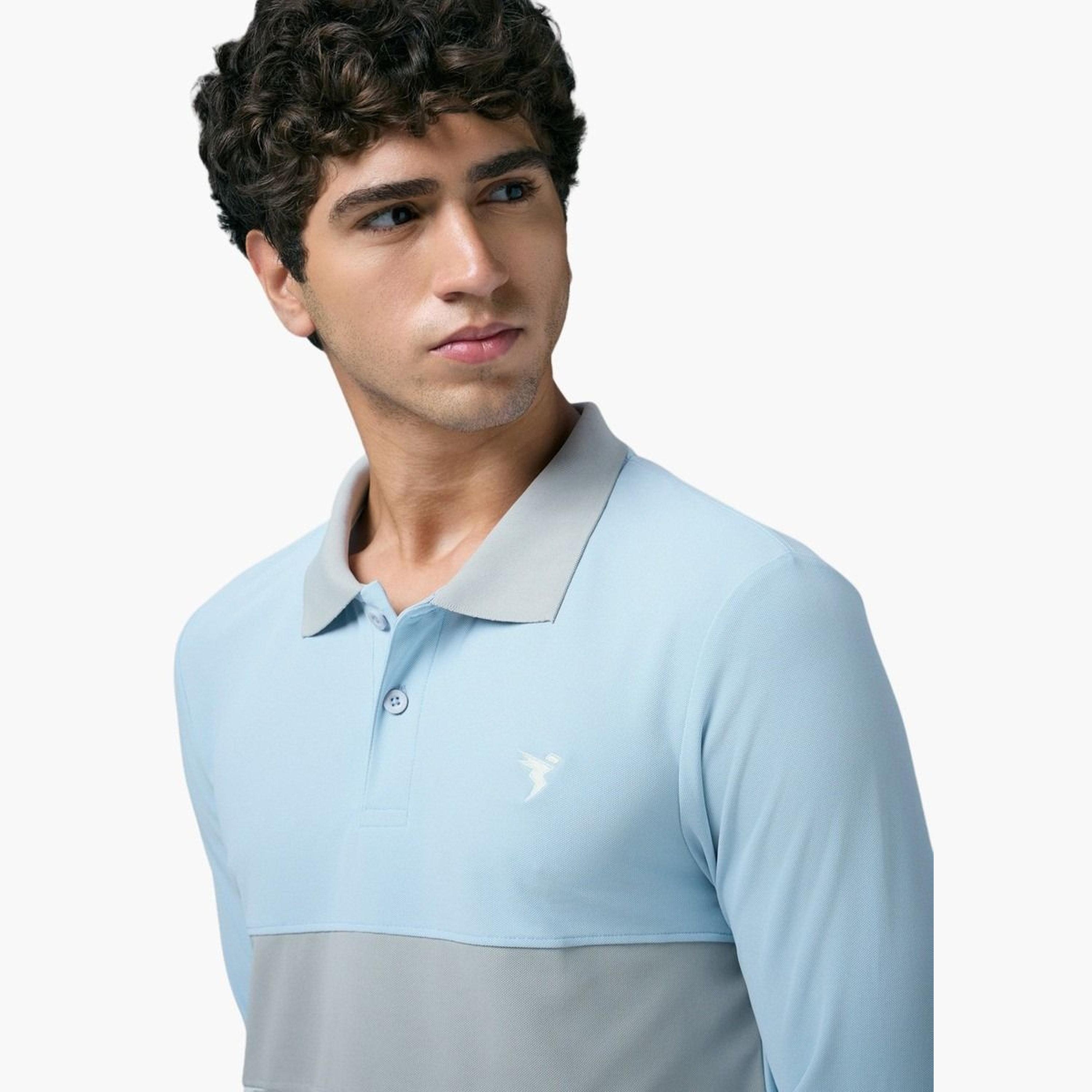 تيكنو سبورت - قميص بولو رجالي بقصة ضيقة ولوحة متباينة-men-clothing-tshirtsandpolos-polos-image-3