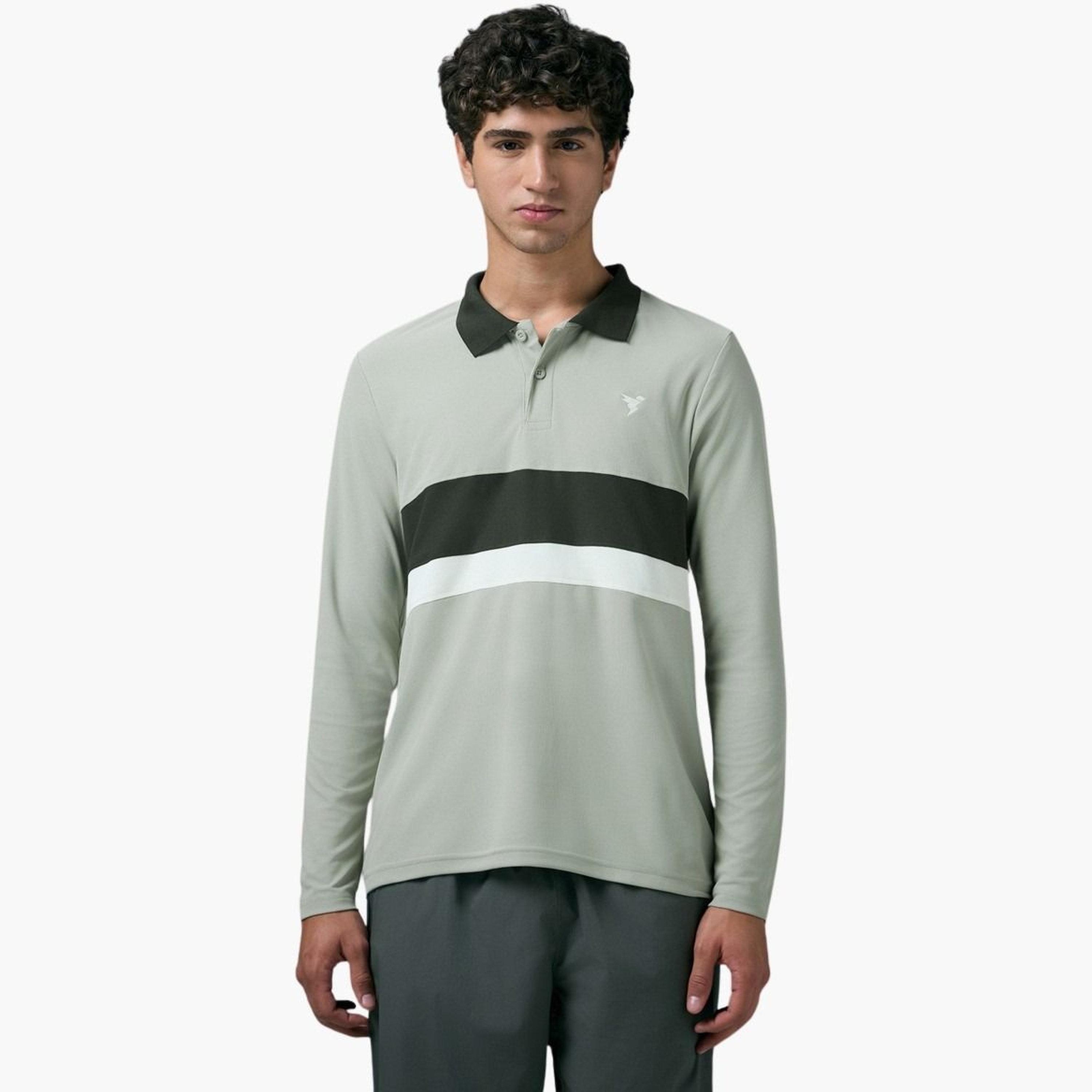 Technosport Men Slim Fit Contrast Panel Polo-men-clothing-tshirtsandpolos-polos-image-1