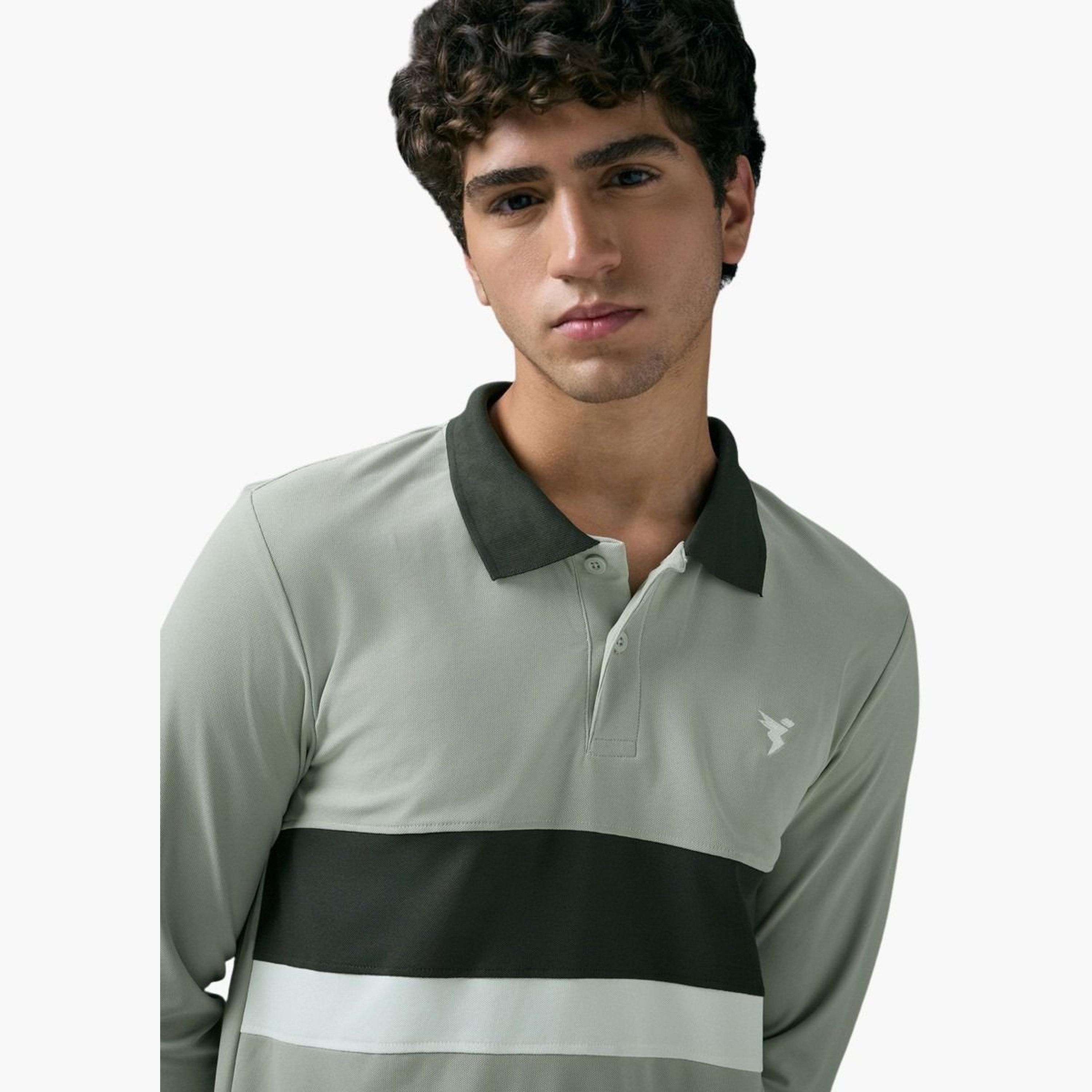 Technosport Men Slim Fit Contrast Panel Polo-men-clothing-tshirtsandpolos-polos-image-3