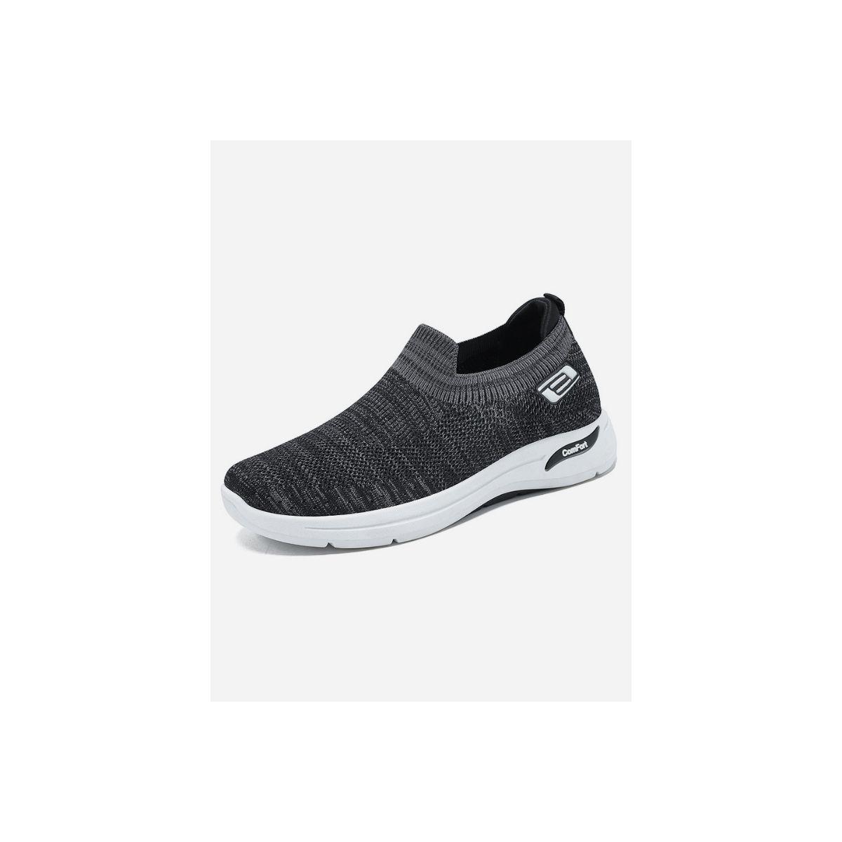 حذاء للجري بمقدمة دائرية وتفاصيل شبكية-men-shoes-sneakers-image-4