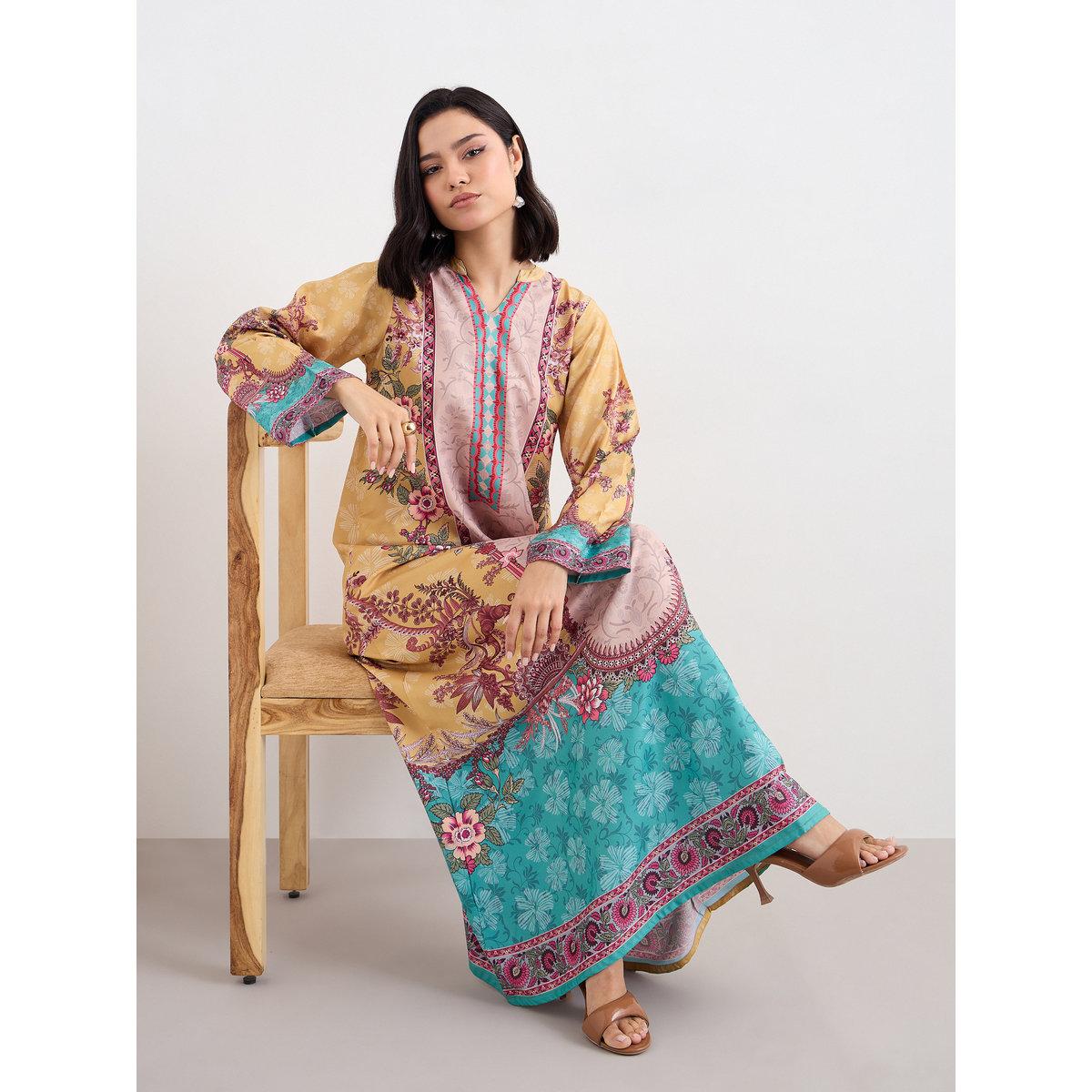 جلابية بطبعة فويل بتفاصيل بارزة الملمس-women-arabicclothing-jalabiyas-image-5