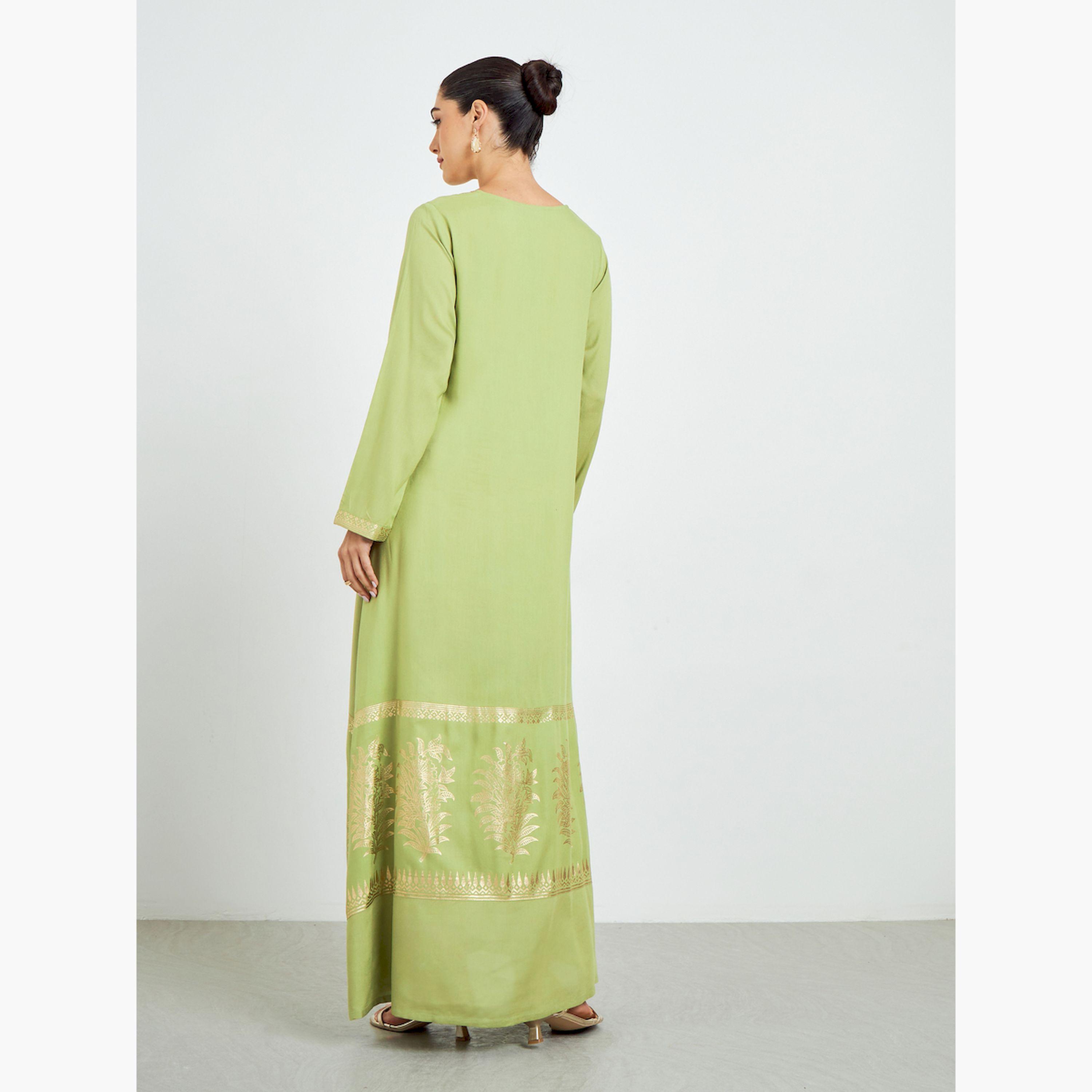 جلابية بحافة واسعة وطبعة فويل-women-arabicclothing-jalabiyas-image-4