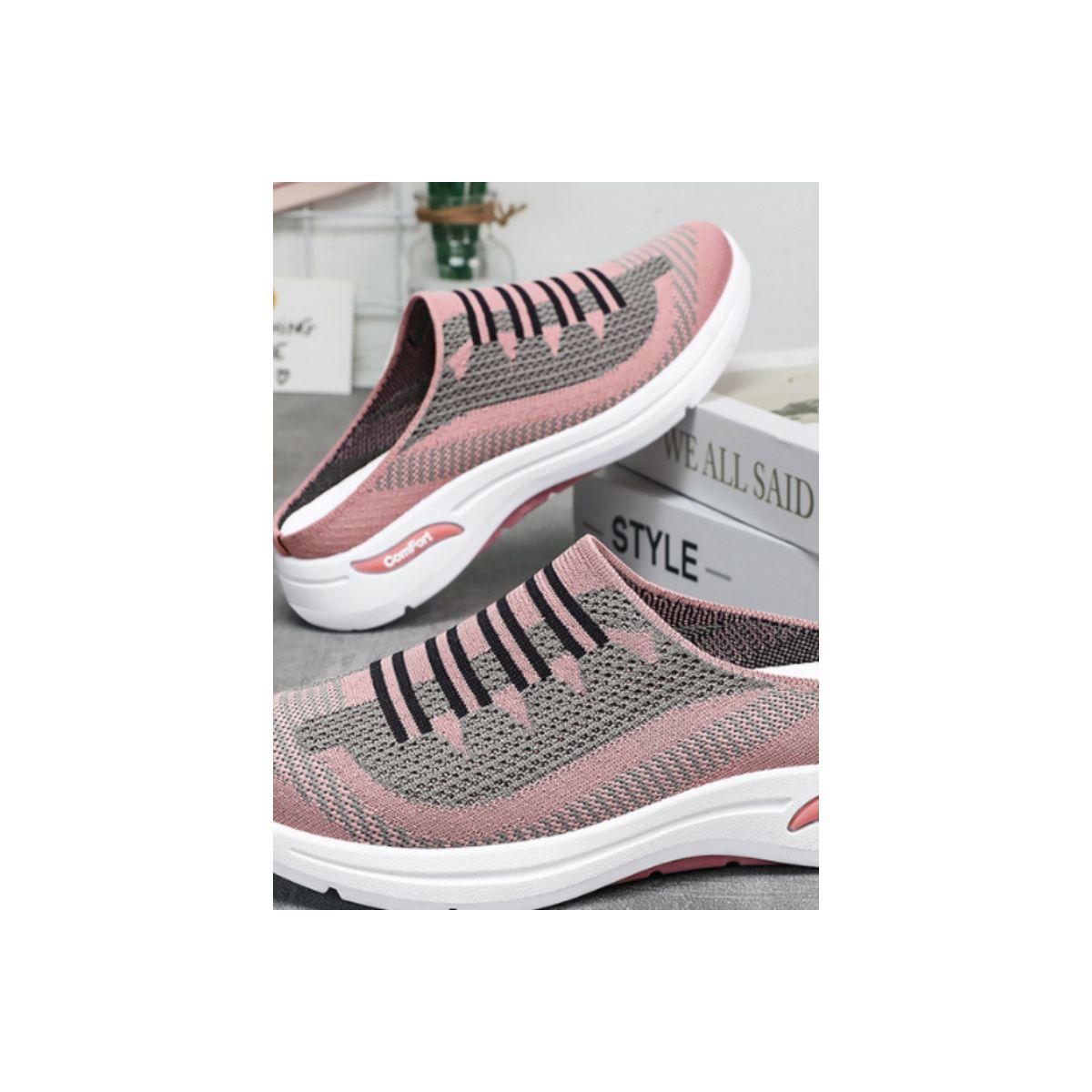 Pedwalker X Styli Textured Round Toe Mesh Sneakers-women-shoes-sneakers-image-3