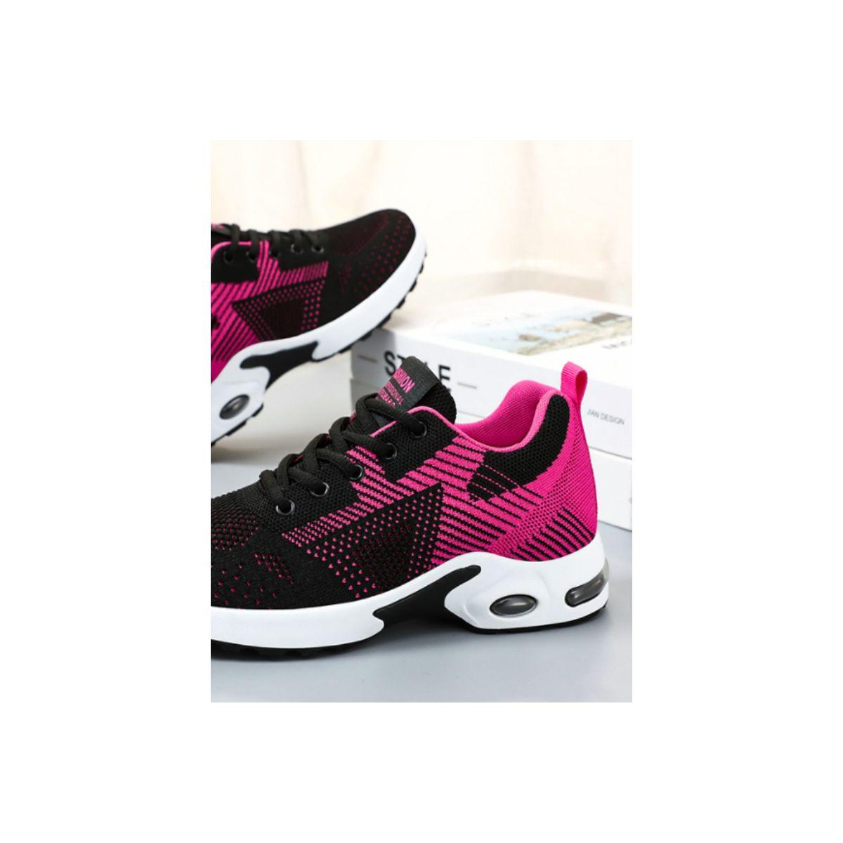 Pedwalker X Styli Two Tone Cushioned Mesh Running Shoes-women-shoes-sneakers-image-2