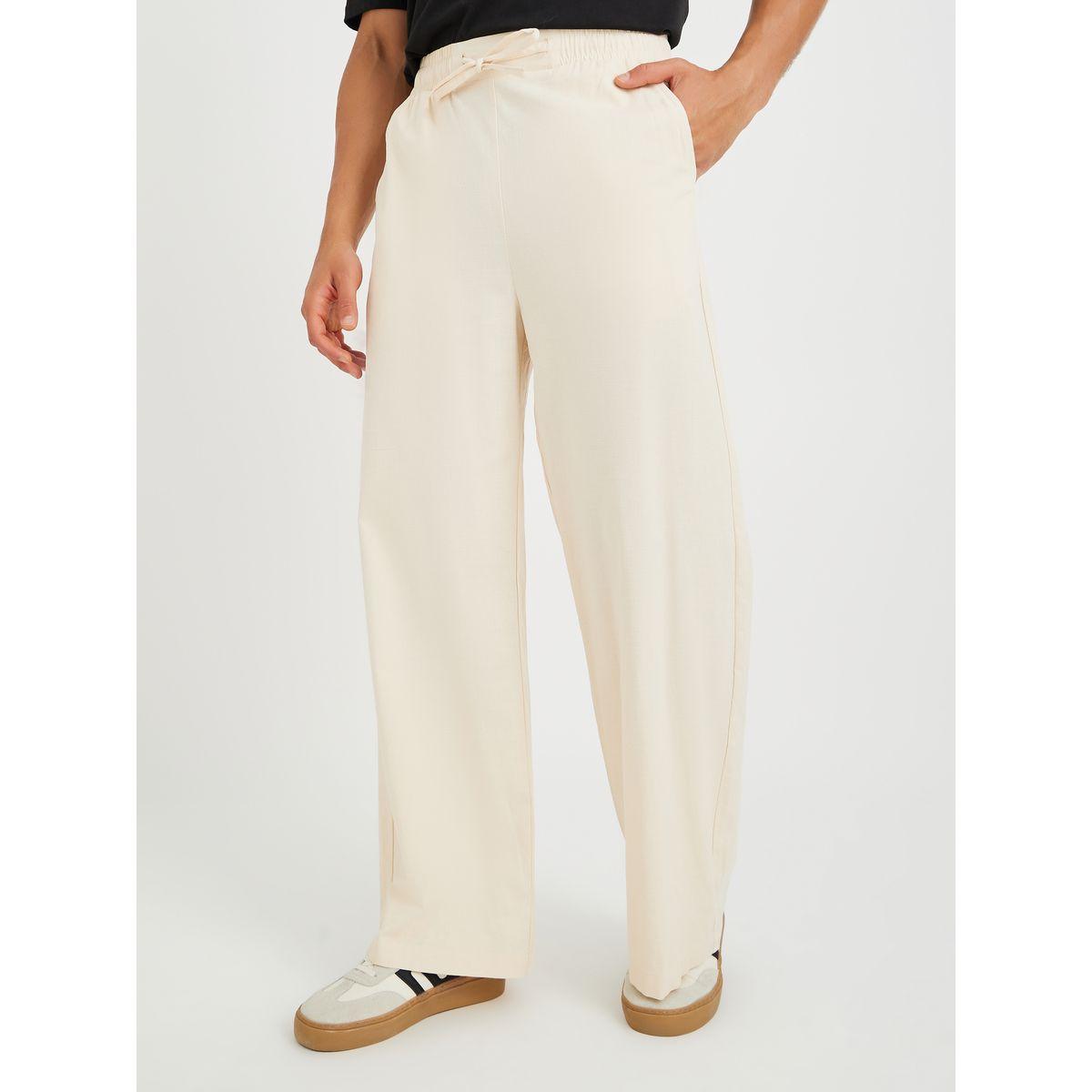 Styli Men Solid Drawstring Waistband Oversized Trousers-men-clothing-bottoms-joggers-image-1