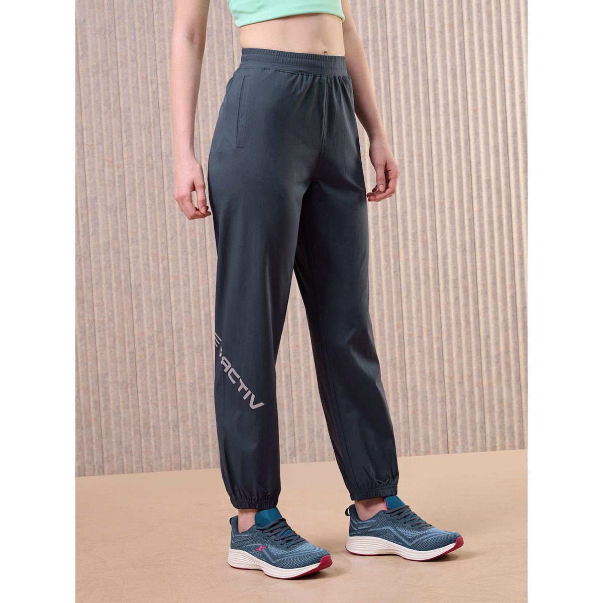 Technosport Women Grey Solid 2-Way Stretch Joggers-women-clothing-bottoms-joggers-image-2