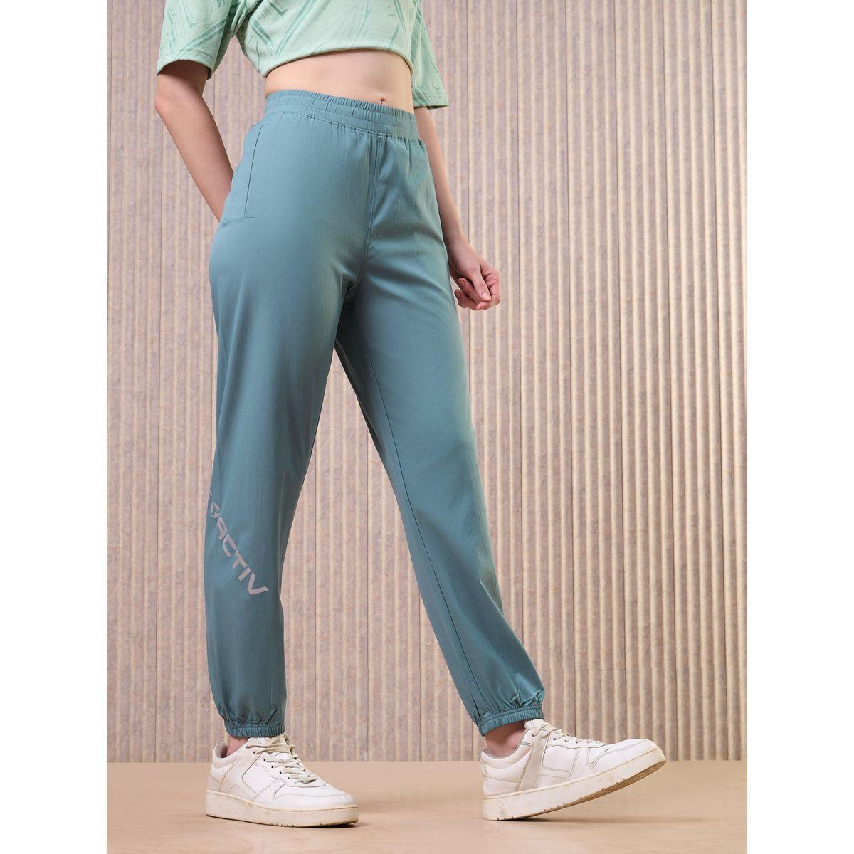 Technosport Women Blue Solid 2-Way Stretch Joggers-women-clothing-bottoms-joggers-image-2