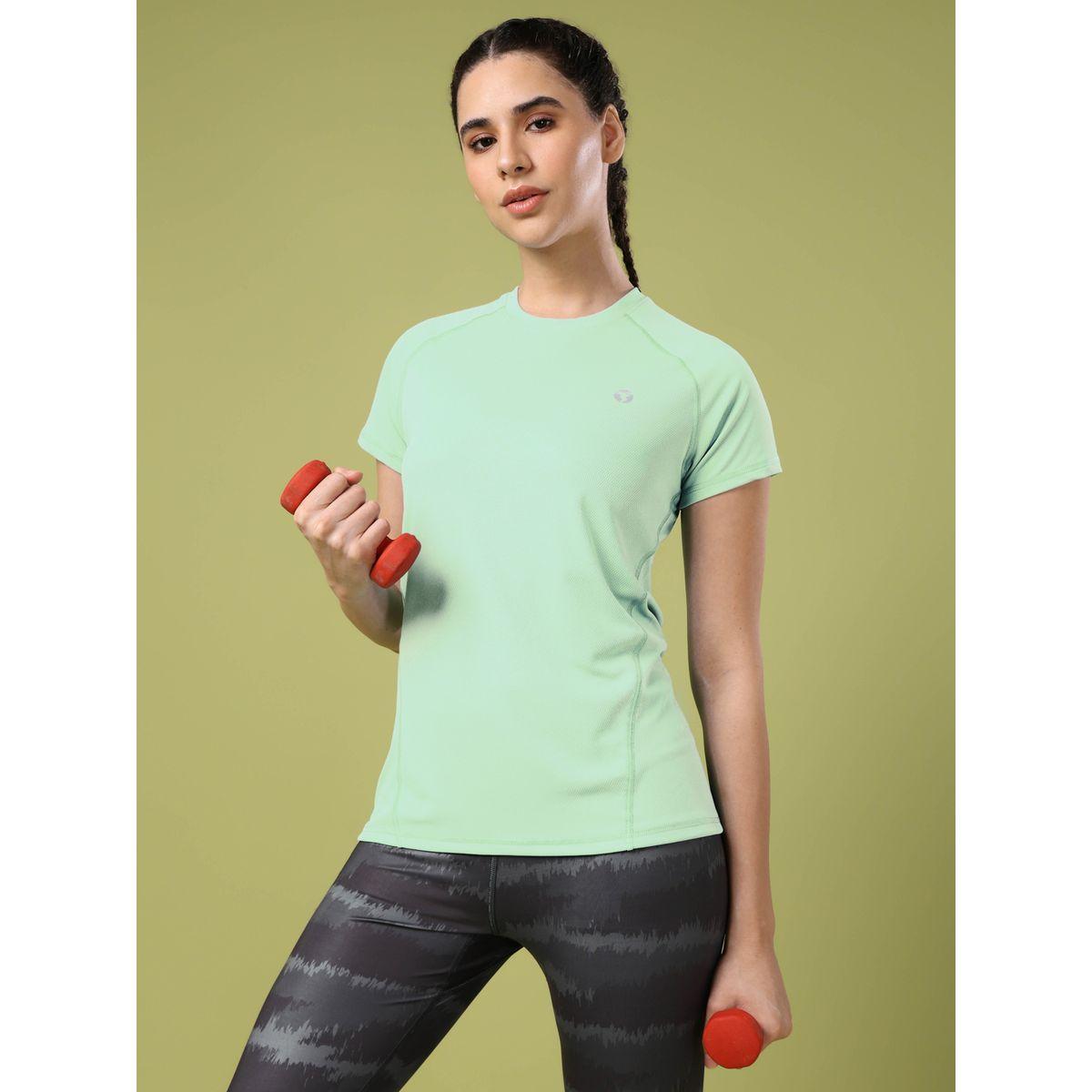 Technosport Solid Crew Neck Short Sleeve T-Shirt-women-clothing-tshirts-image-1