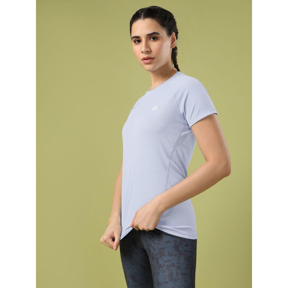 تيشيرت سادة بياقة ضيقة وأكمام قصيرة-women-clothing-tshirts-image-1