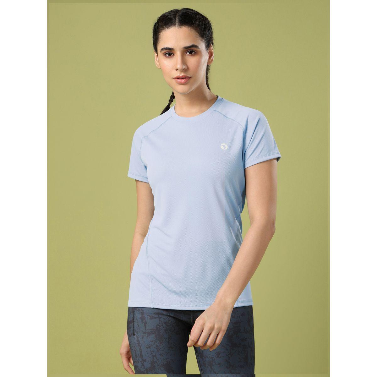 تيشيرت سادة بياقة ضيقة وأكمام قصيرة-women-clothing-tshirts-image-5