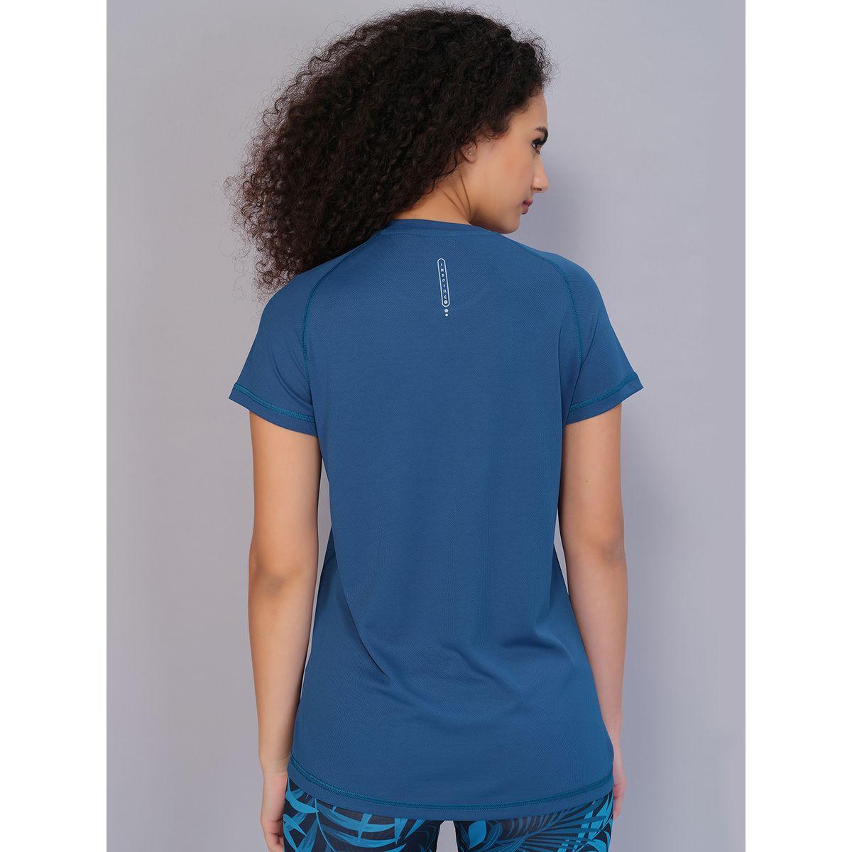 Technosport Women Solid Raglan Sleeves Regular Fit T-Shirt-women-clothing-tshirts-image-5