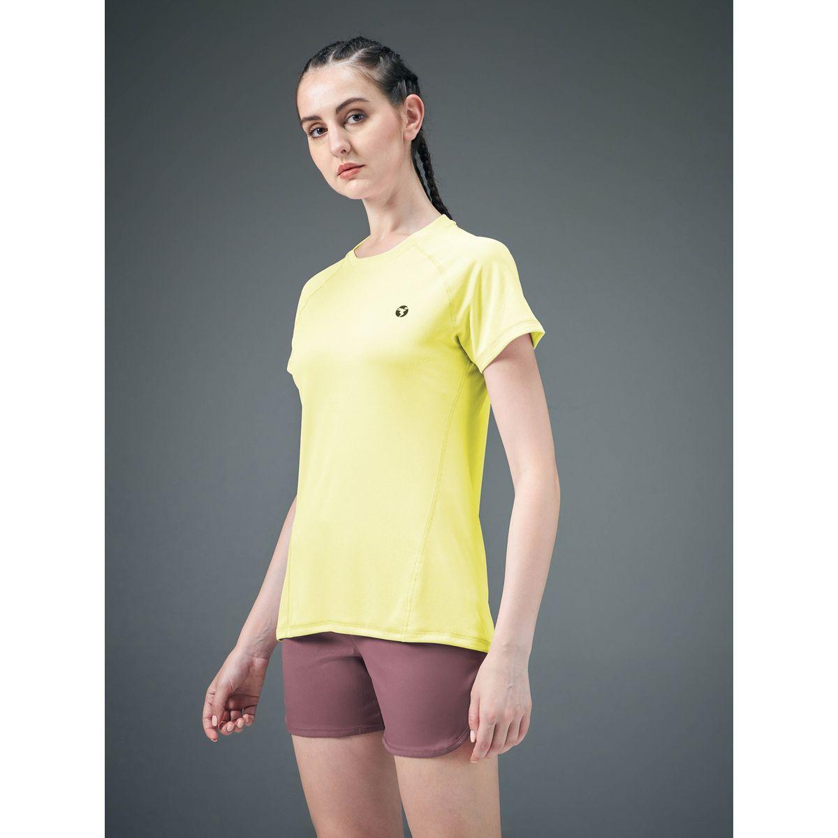 تيشيرت سادة بياقة ضيقة وأكمام قصيرة-women-clothing-tshirts-image-1