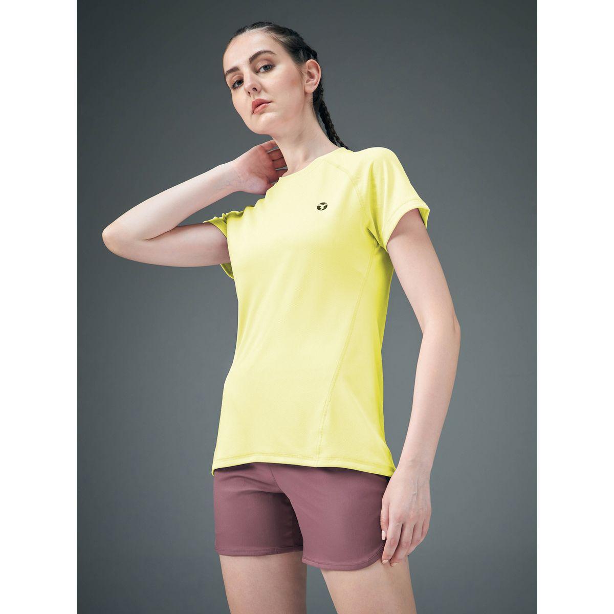 تيشيرت سادة بياقة ضيقة وأكمام قصيرة-women-clothing-tshirts-image-2