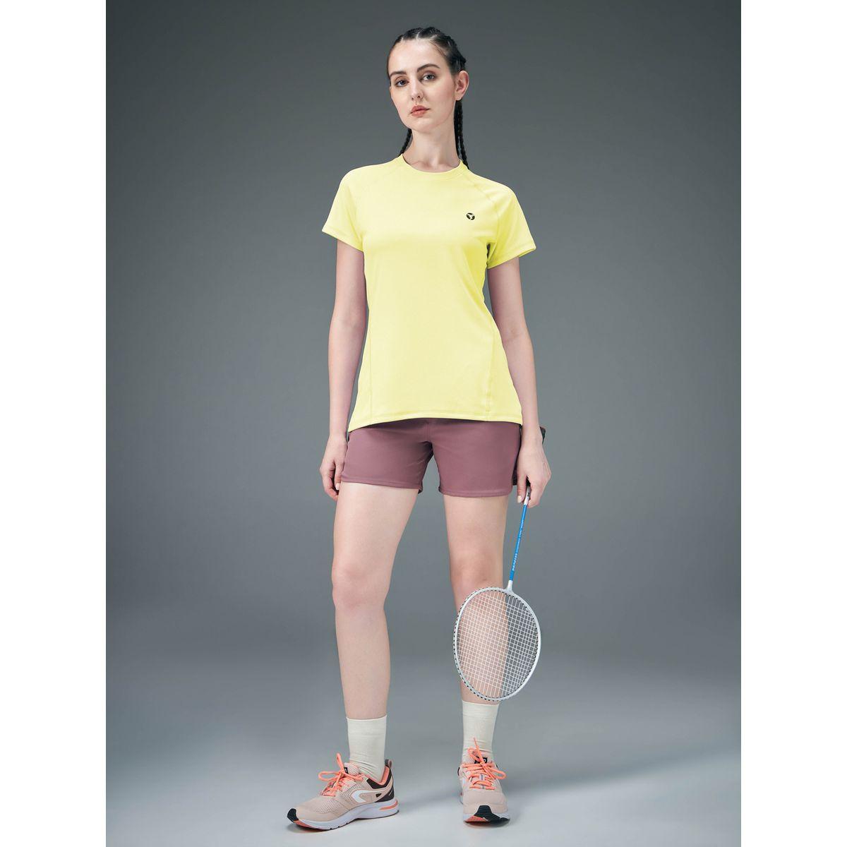 تيشيرت سادة بياقة ضيقة وأكمام قصيرة-women-clothing-tshirts-image-5