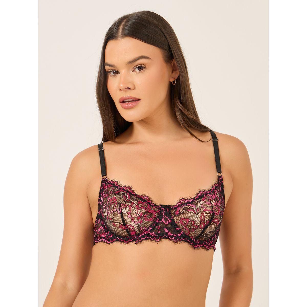 صدرية غير مبطنة بتفاصيل دانتيل-women-clothing-lingerie-bras-image-1