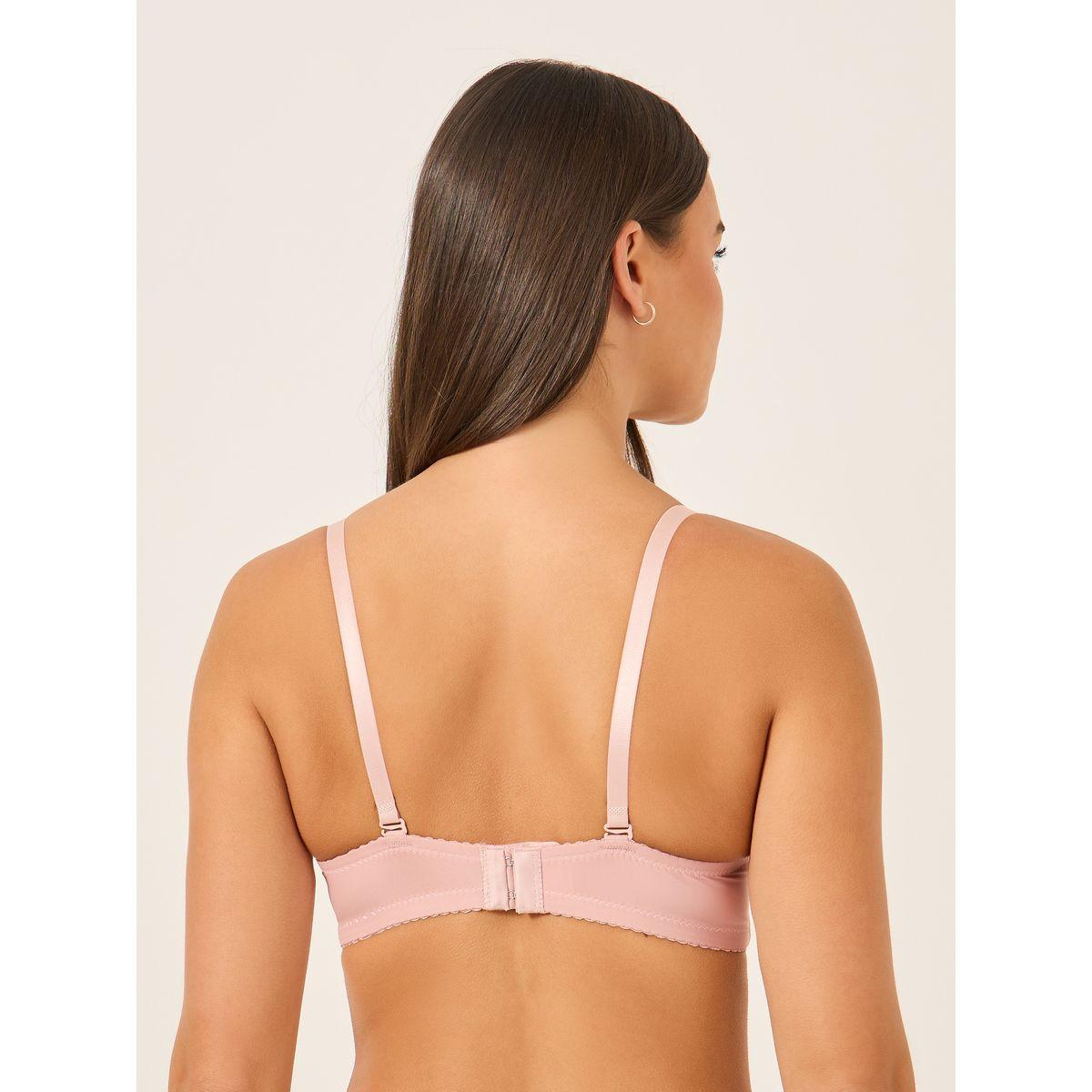 Take Two Solid Lace and Bow Detail Padded Wired Push Up Bra-women-clothing-lingerie-bras-image-4