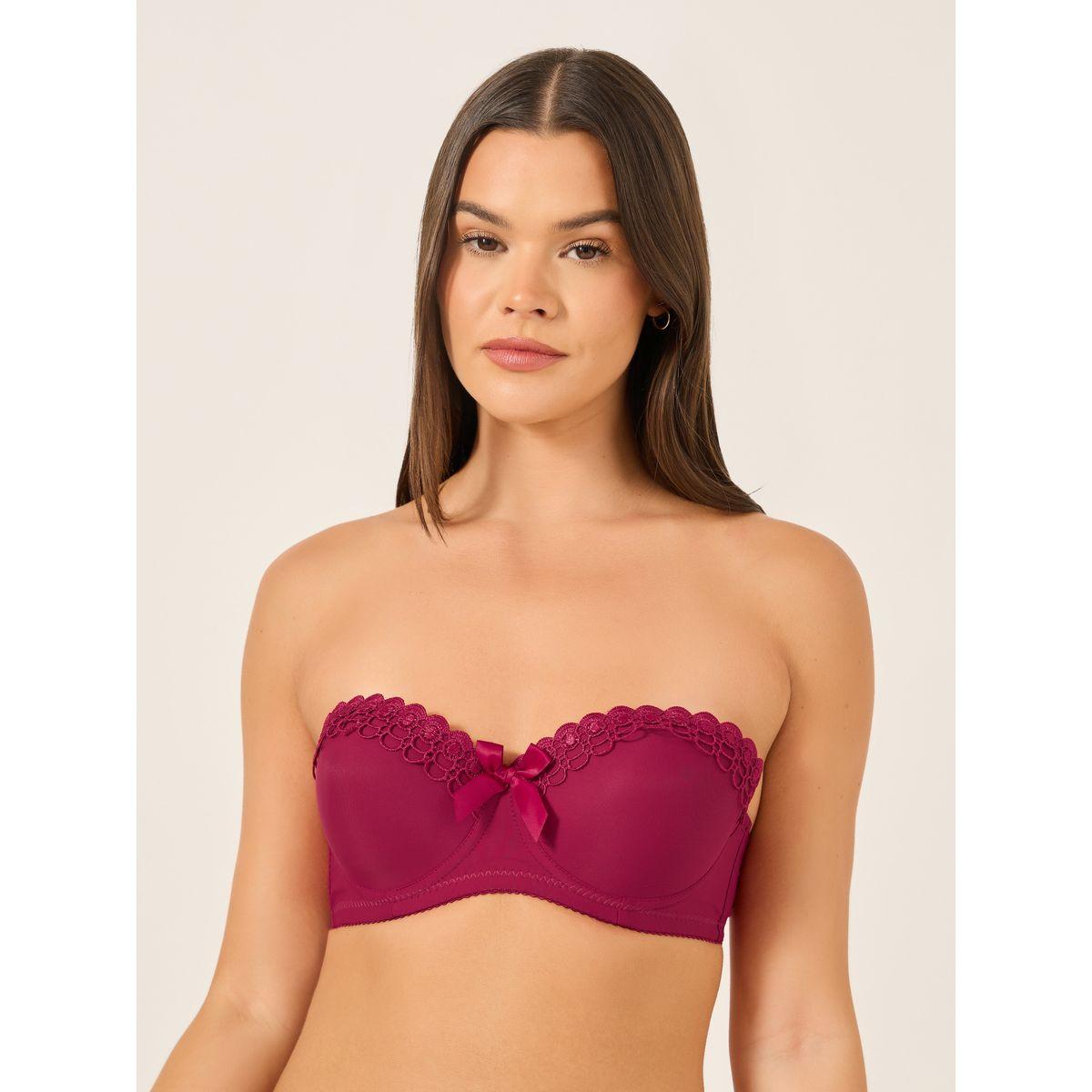 Take Two Solid Lace and Bow Detail Padded Wired Push Up Bra-women-clothing-lingerie-bras-image-3