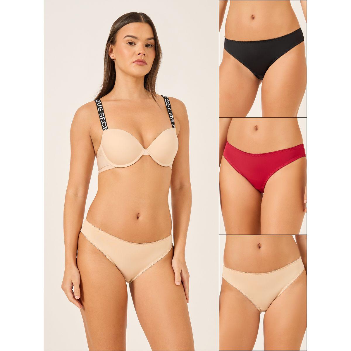 Take Two Pack of 3 - Solid Bikini Briefs-women-clothing-lingerie-panties-image-1