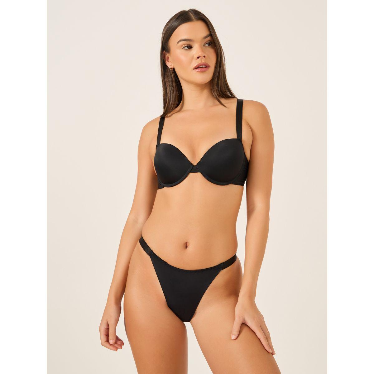 Take Two Solid Padded Wired Bra and Thong Set-women-clothing-lingerie-lingeriesets-image-1