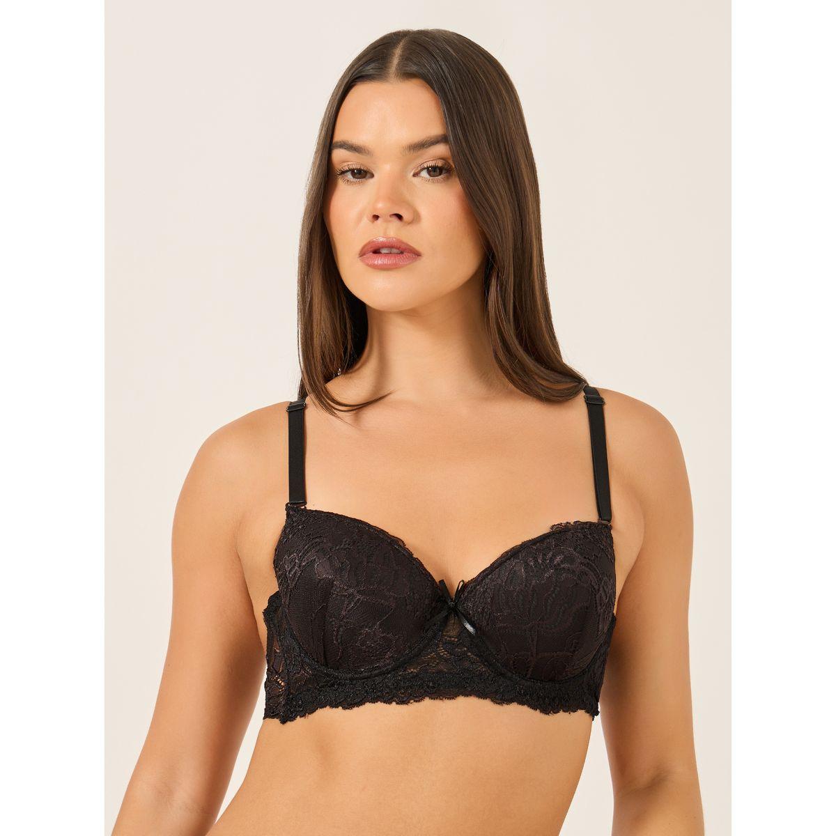 Take Two Solid Lace Padded Wired Bra and Bikini Briefs Set-women-clothing-lingerie-lingeriesets-image-2
