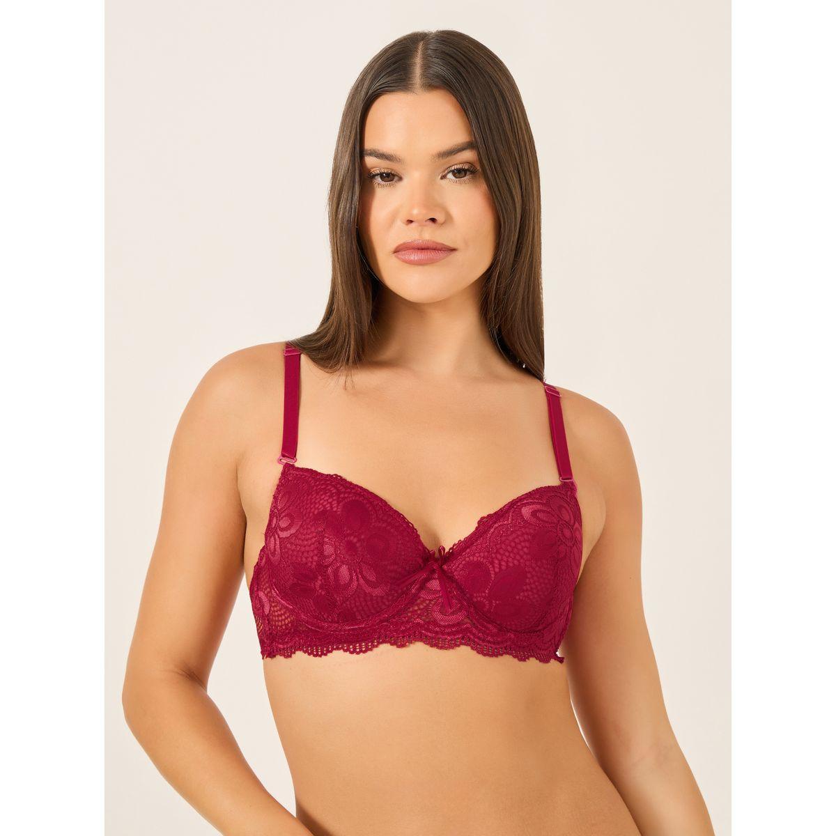 مجموعة من صدية سادة مبطنة مع سروال داخلي بكيني-women-clothing-lingerie-lingeriesets-image-2