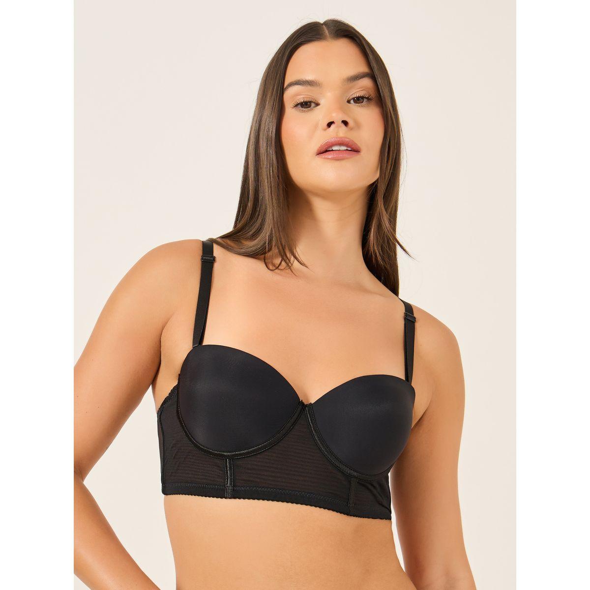 Take Two Solid Longline Padded Wired Bra and Bikini Briefs Set-women-clothing-lingerie-lingeriesets-image-2