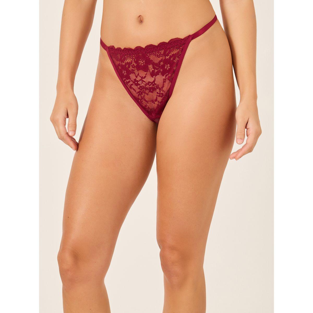 مجموعة من صدرية سادة غير مبطنة مع ثونغ-women-clothing-lingerie-lingeriesets-image-4