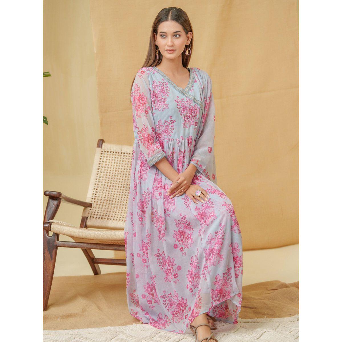 دي دبليو × ستايلي-  طقم قميص كورتا وبنطلون مع شال دوباتا مطرز على شكل حرف A-women-clothing-ethnicwear-kurtasets-image-1