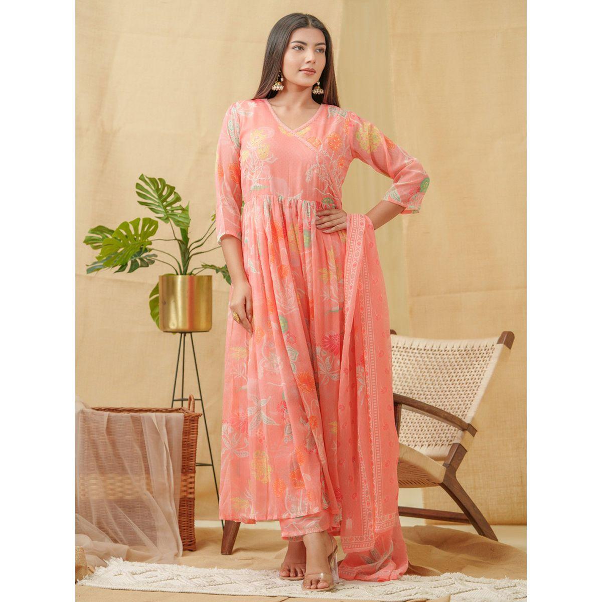 DW X Styli Floral Printed A-Line Kurta with Palazzos and Dupatta Set-women-clothing-ethnicwear-kurtasets-image-3
