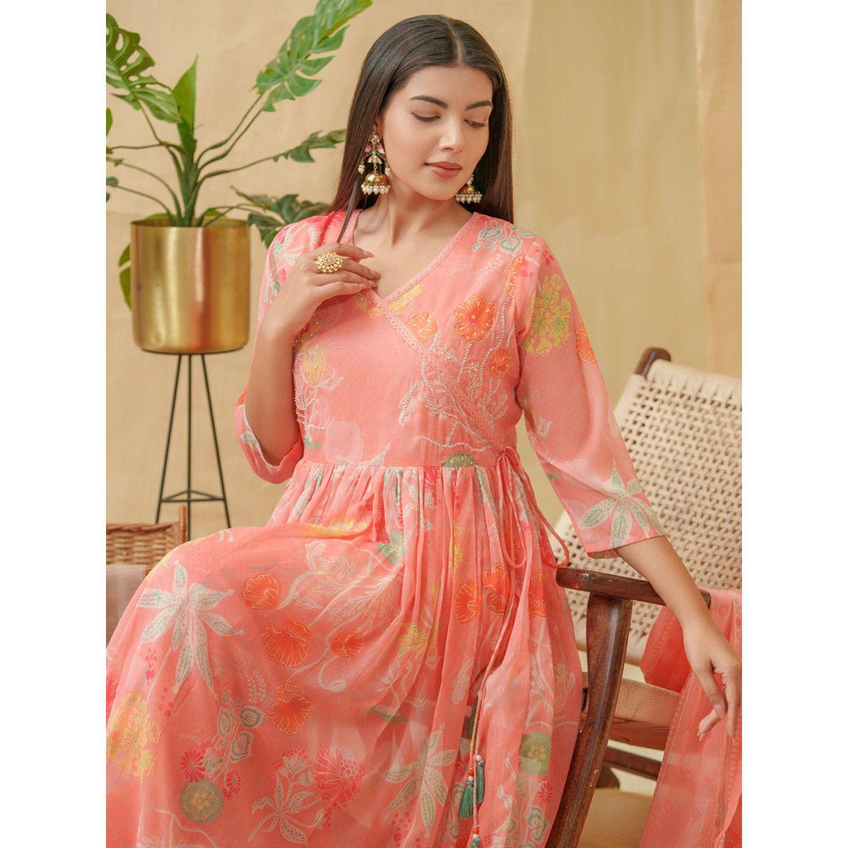 DW X Styli Floral Printed A-Line Kurta with Palazzos and Dupatta Set-women-clothing-ethnicwear-kurtasets-image-5