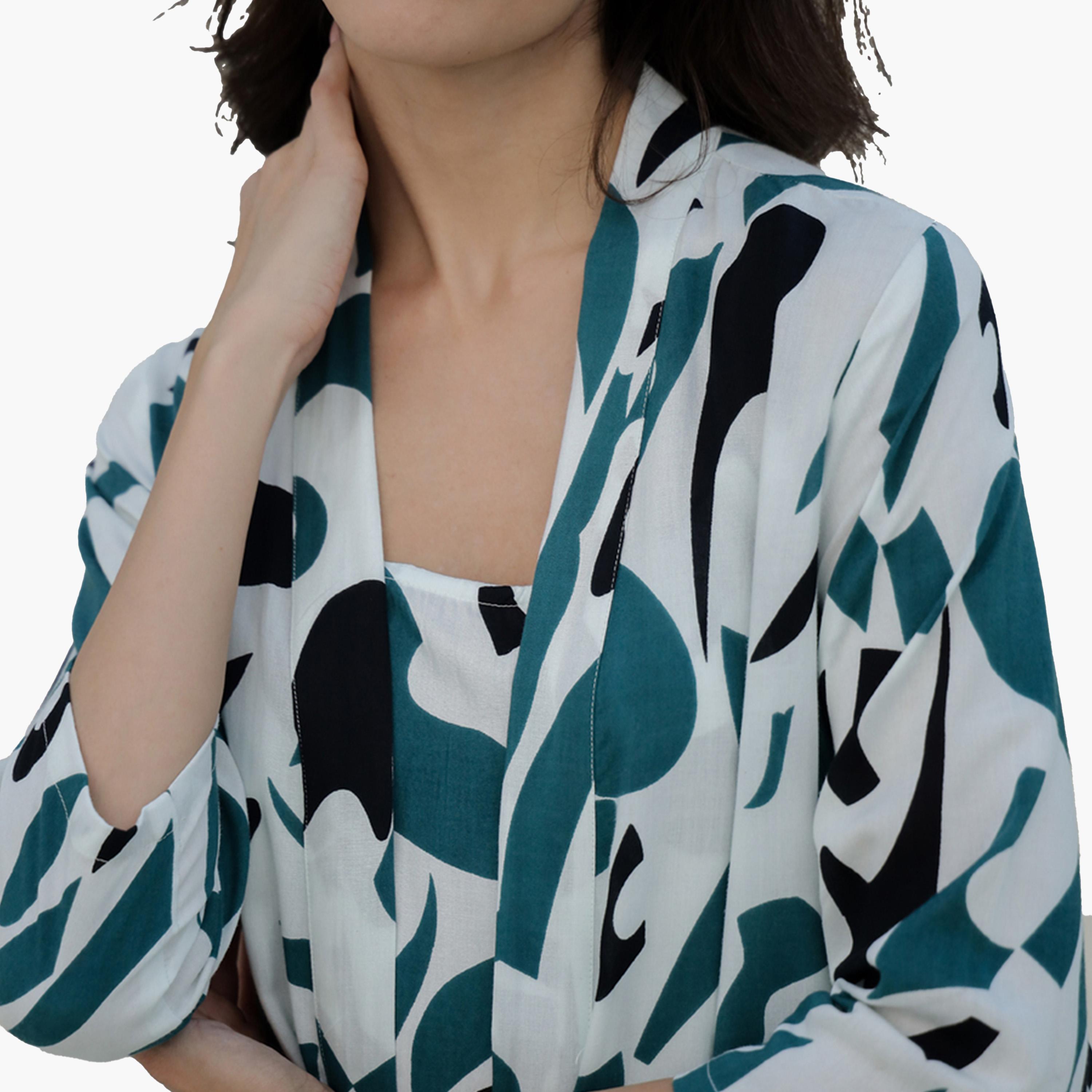 Sanskrutihomes X Styli Printed Top with Robe and Pyjama Set-women-clothing-nightwear-pyjamas-longsets-image-6