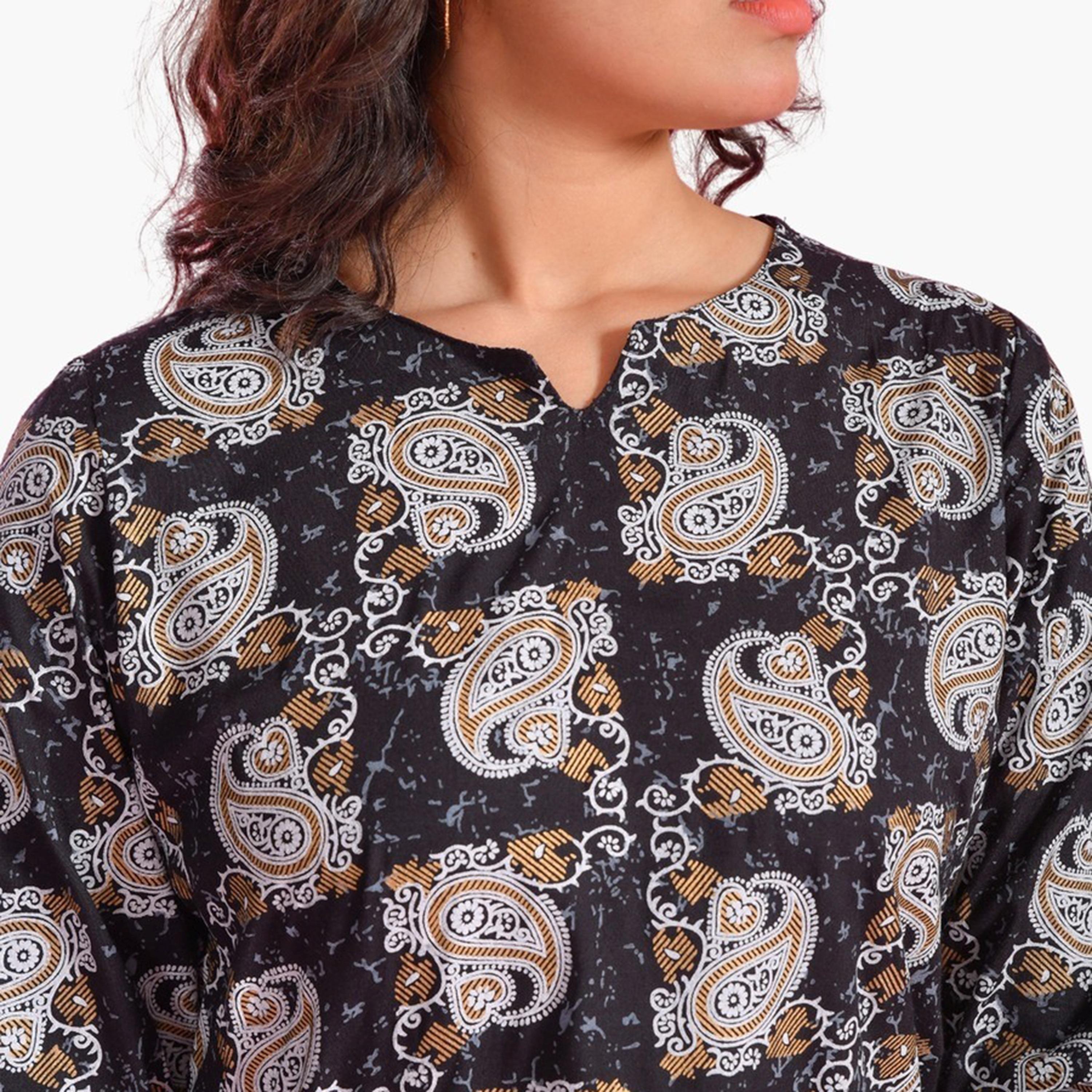 Sanskrutihomes X Styli Printed Notch Neck Top and Pyjama Set-women-clothing-nightwear-pyjamas-longsets-image-6