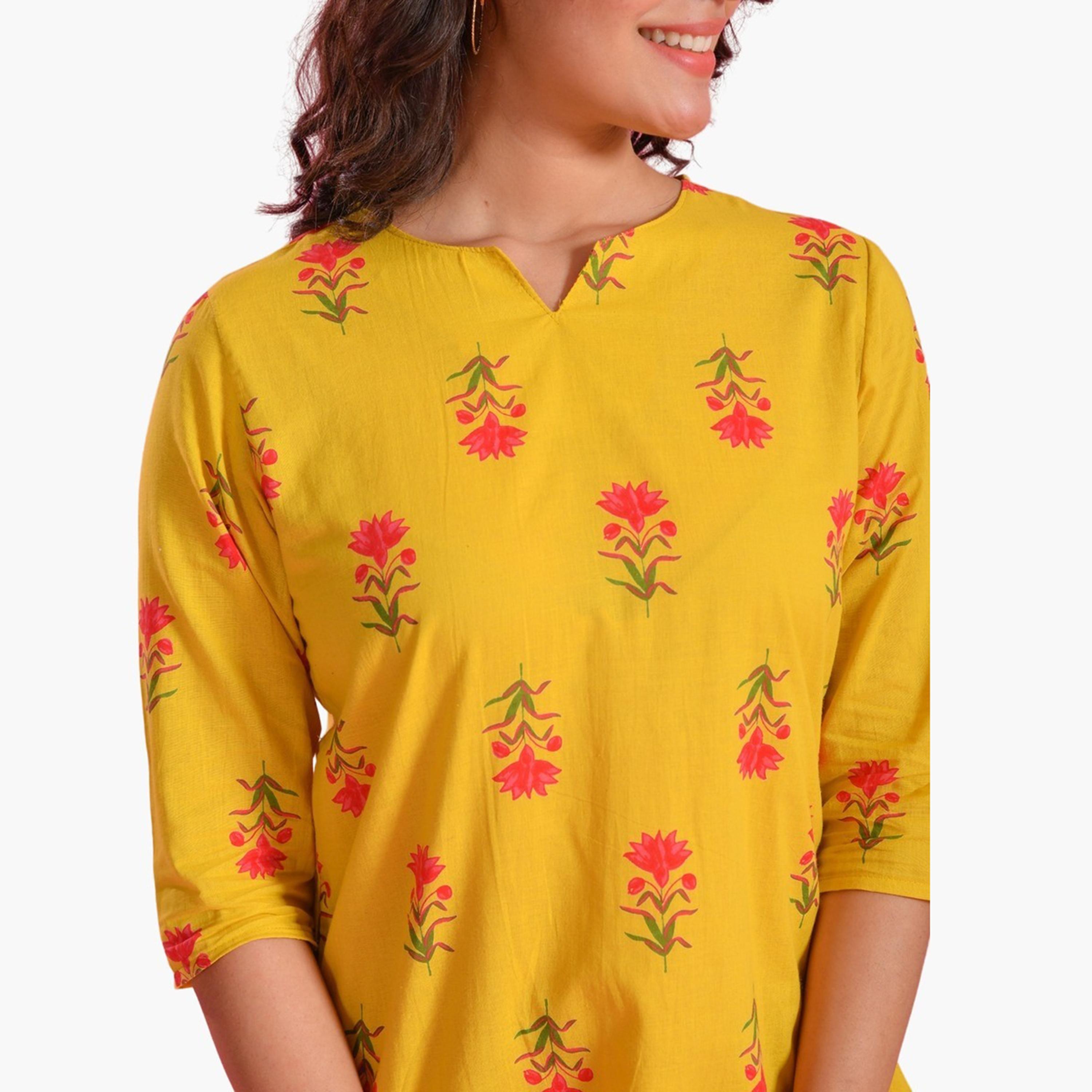 سانسكروتي هومز × ستايلي - طقم بنطال بيجامة وقميص مطبوع من القطن الخالص-women-clothing-nightwear-pyjamas-longsets-image-6