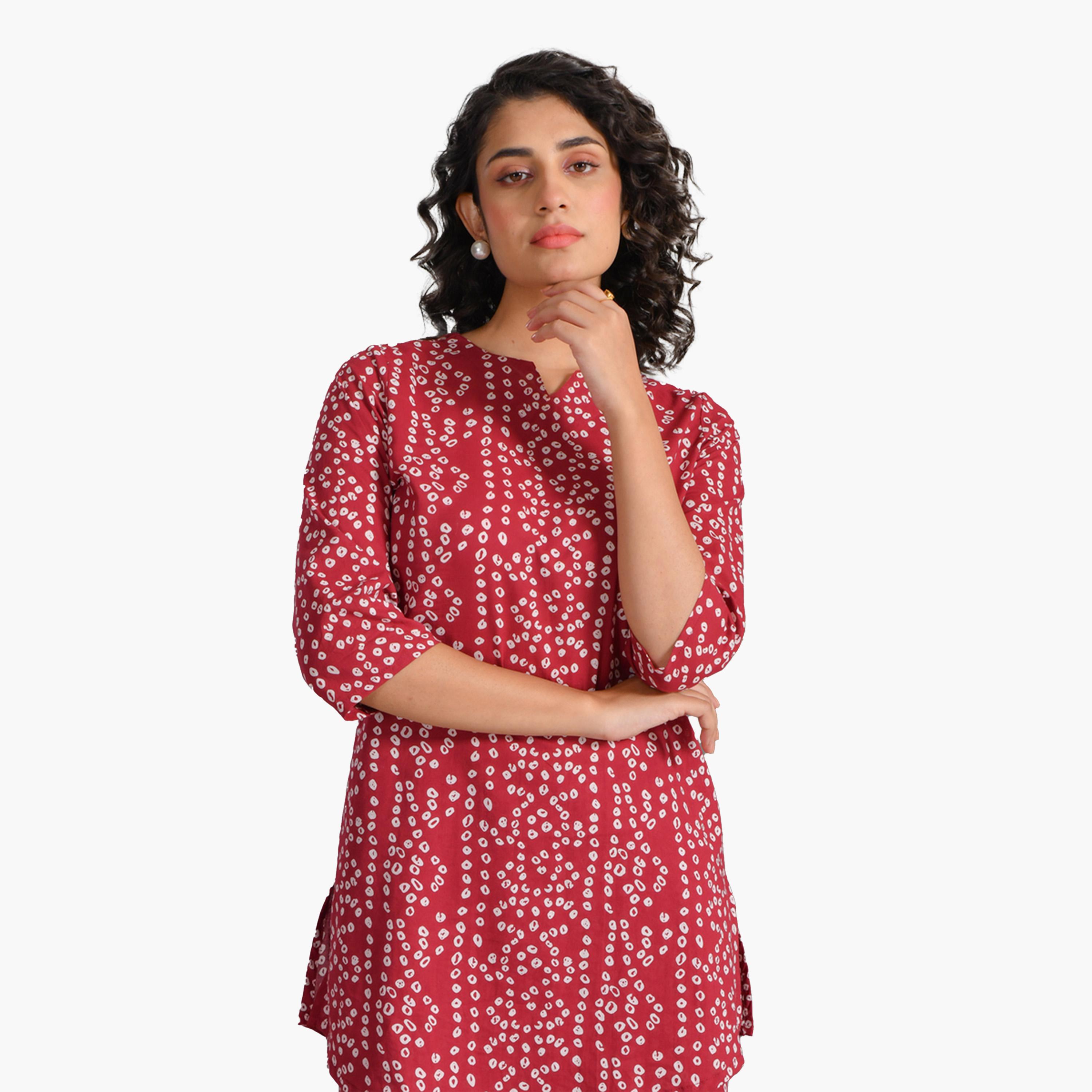 Sanskrutihomes X Styli Pure Cotton Printed Notch Neck Top and Pyjama Set-women-clothing-nightwear-pyjamas-longsets-image-2