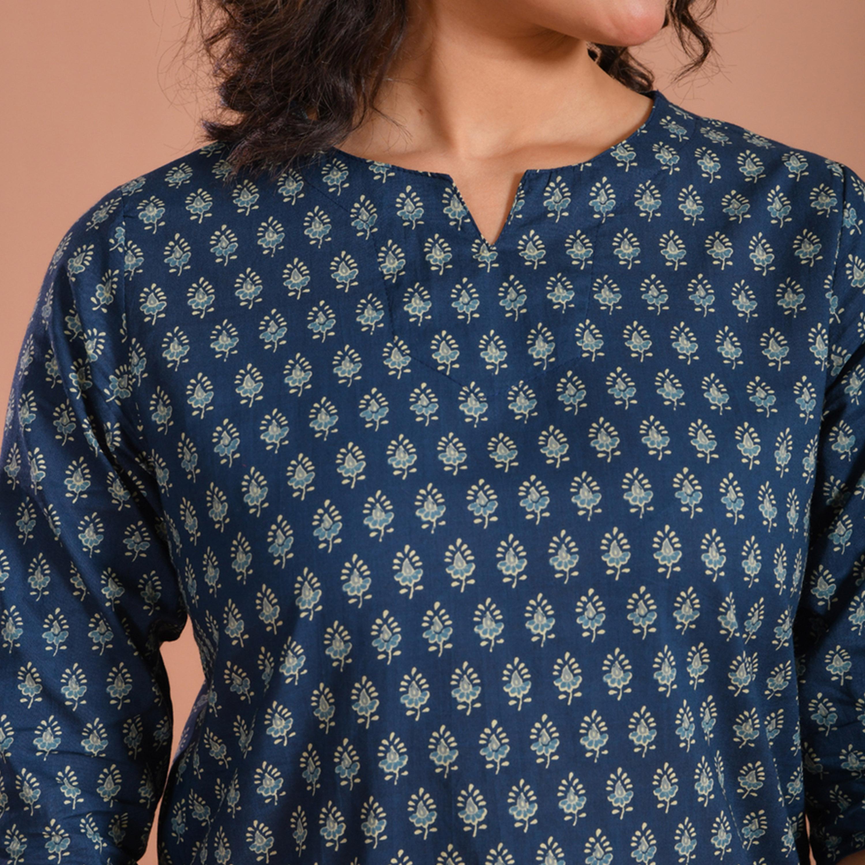Sanskrutihomes X Styli Pure Cotton Printed Notch Neck Top and Pyjama Set-women-clothing-nightwear-pyjamas-longsets-image-7