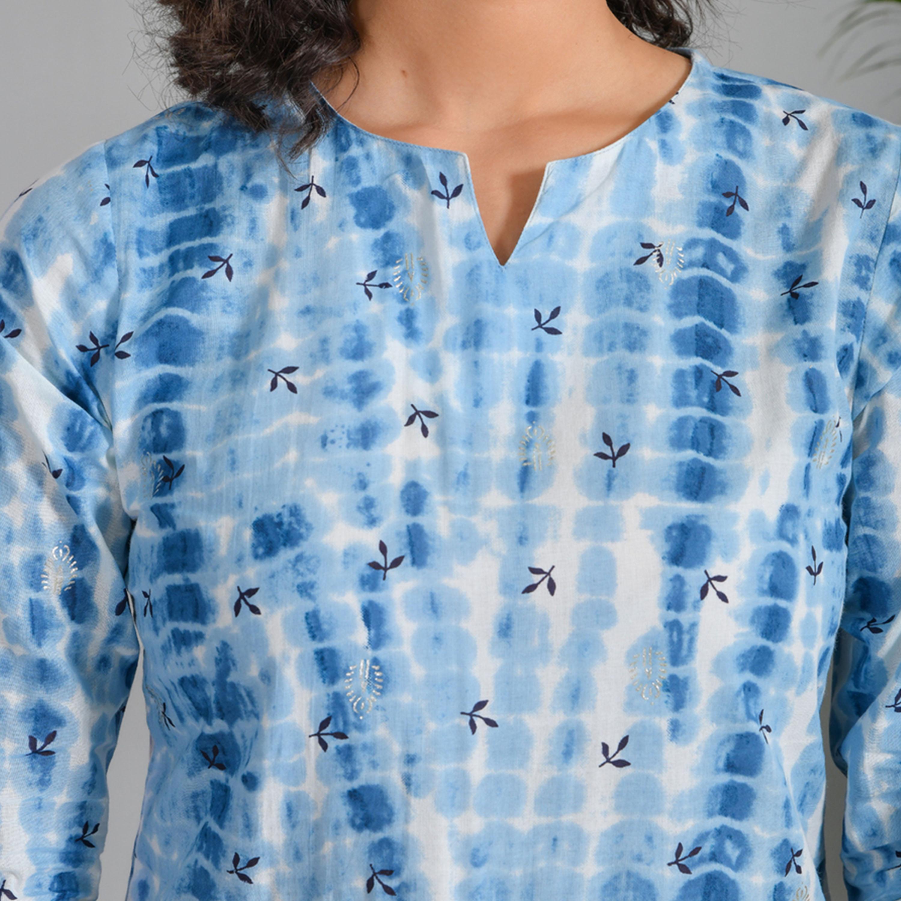 سانسكروتي هومز × ستايلي - طقم بنطال بيجامة وقميص مطبوع من القطن الخالص-women-clothing-nightwear-pyjamas-longsets-image-6