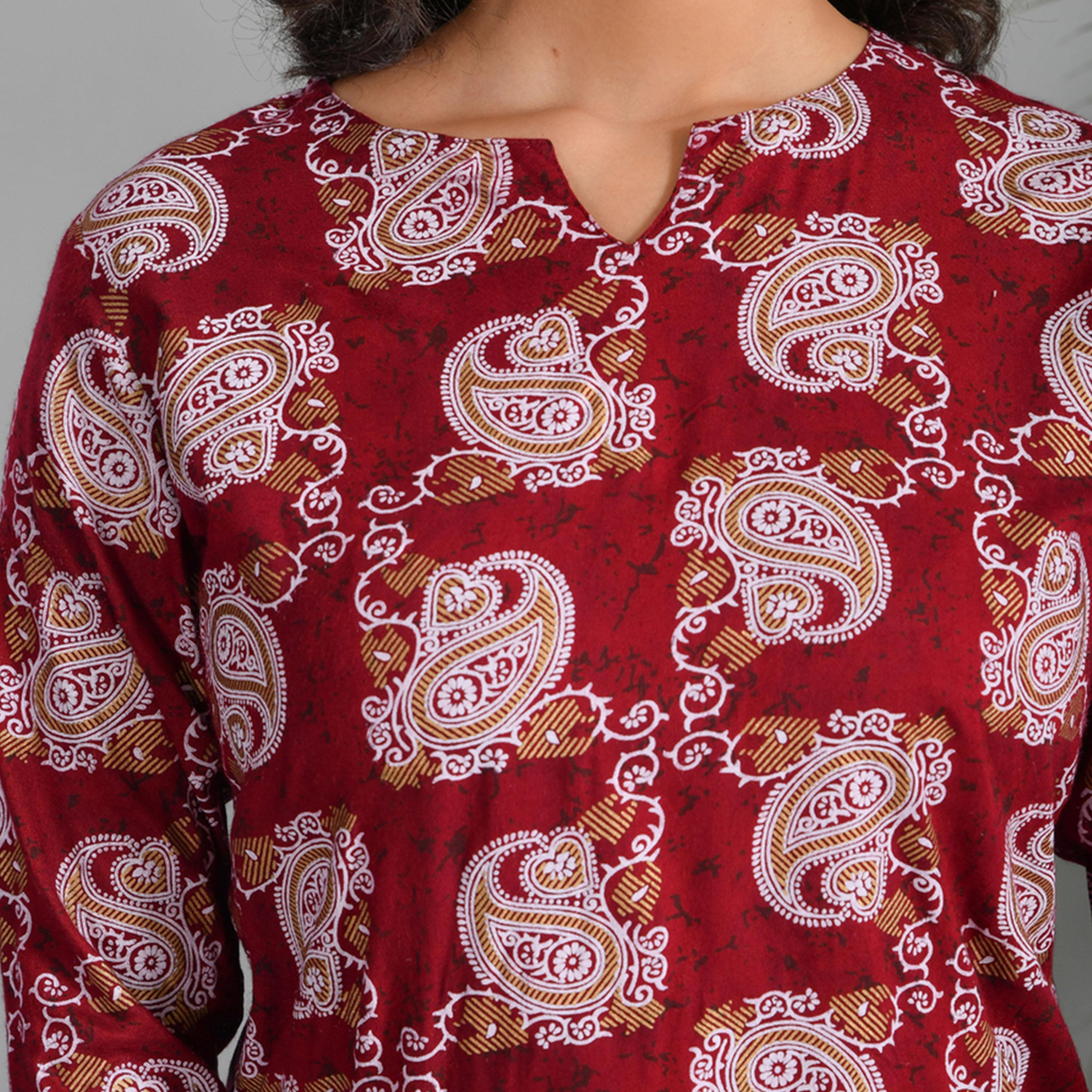 سانسكروتي هومز × ستايلي - طقم بنطال بيجاما وقميص طويل مطبوع-women-clothing-nightwear-pyjamas-longsets-image-6