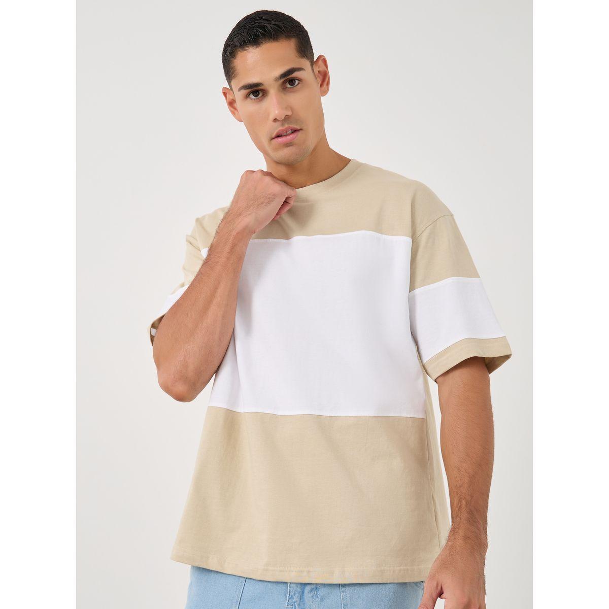 Styli Color Block Oversized Round Neck T-Shirt-men-clothing-tshirtsandpolos-tshirts-image-1