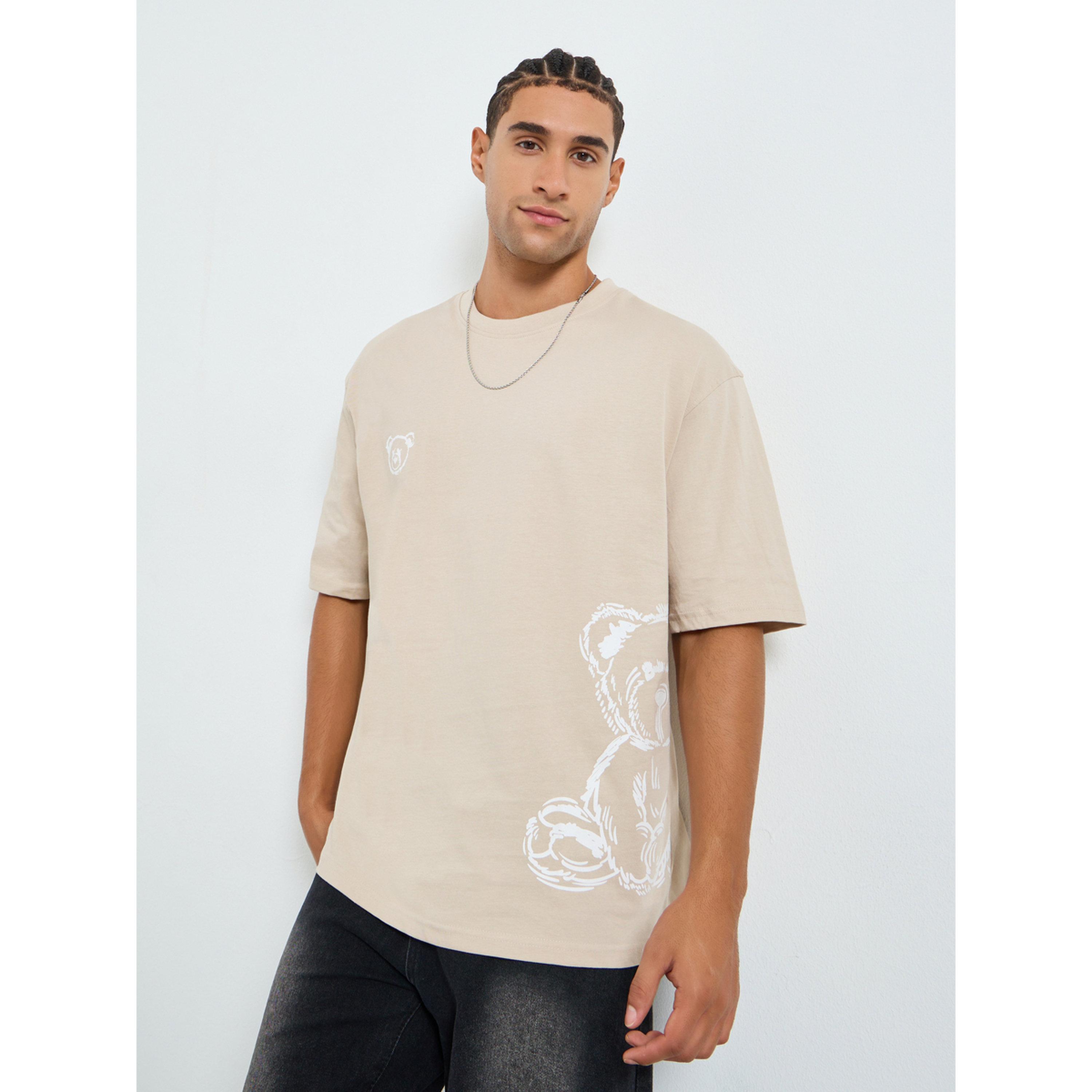 تيشيرت بطبعة جرافيك وقصة واسعة للرجال-men-clothing-tshirtsandpolos-tshirts-image-1