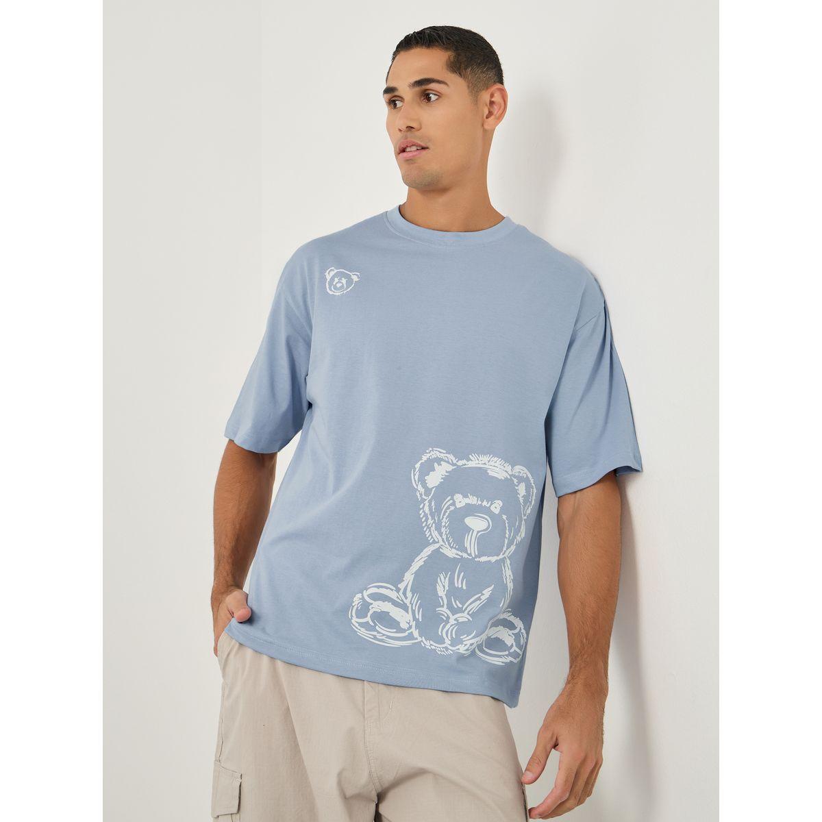 Styli Men Graphic Print Shirt Sleeve Oversized T-Shirt-men-clothing-tshirtsandpolos-tshirts-image-1