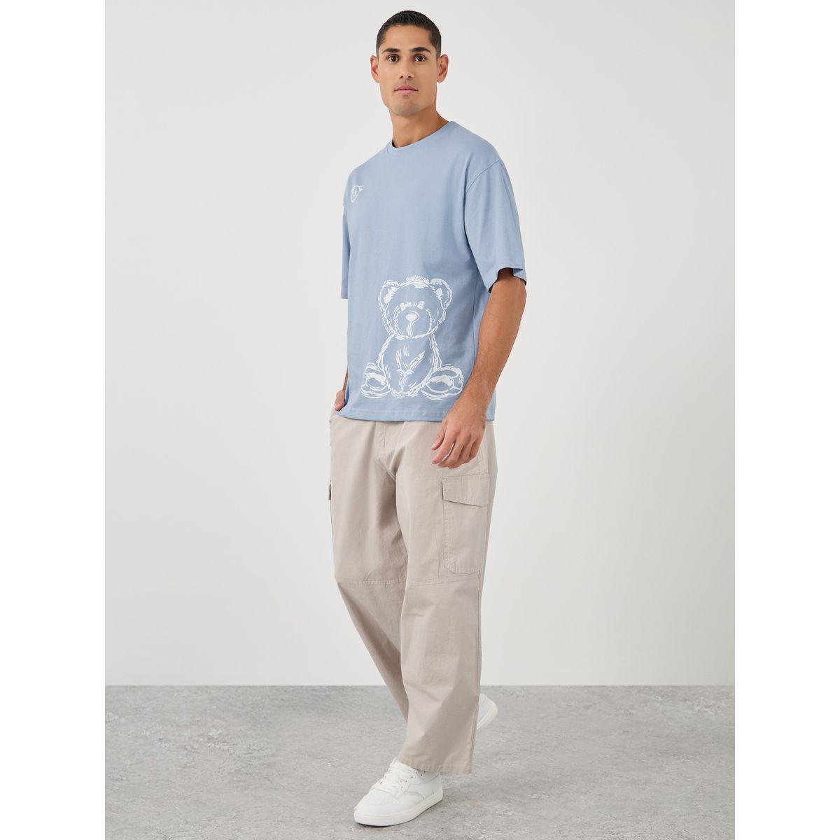 Styli Men Graphic Print Shirt Sleeve Oversized T-Shirt-men-clothing-tshirtsandpolos-tshirts-image-2