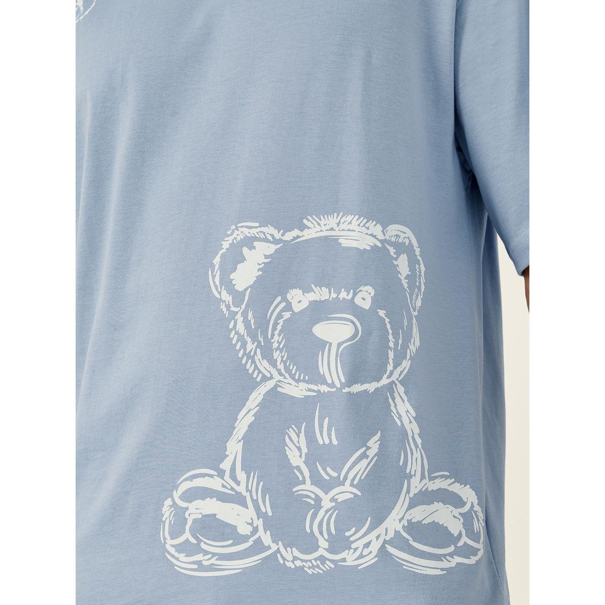 تيشيرت فضفاض بطبعة جرافيك وأكمام قصيرة-men-clothing-tshirtsandpolos-tshirts-image-3