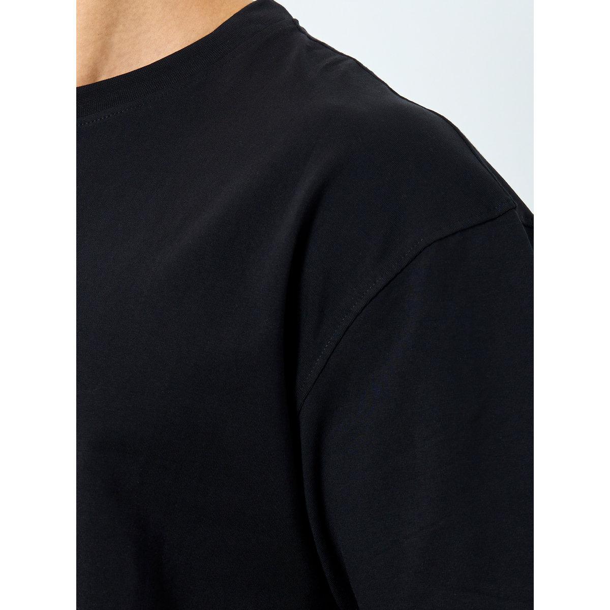 Styli Men Black Oversized Slogan Print T-Shirt-men-clothing-tshirtsandpolos-tshirts-image-4